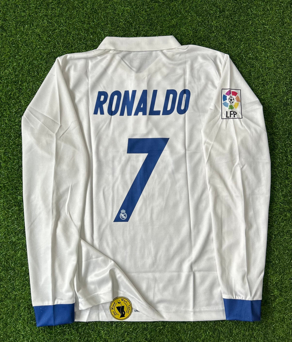 REAL MADRID 2016-17 HOME JERSEY, FULL SLEEVE POLO EMBROIDERY
