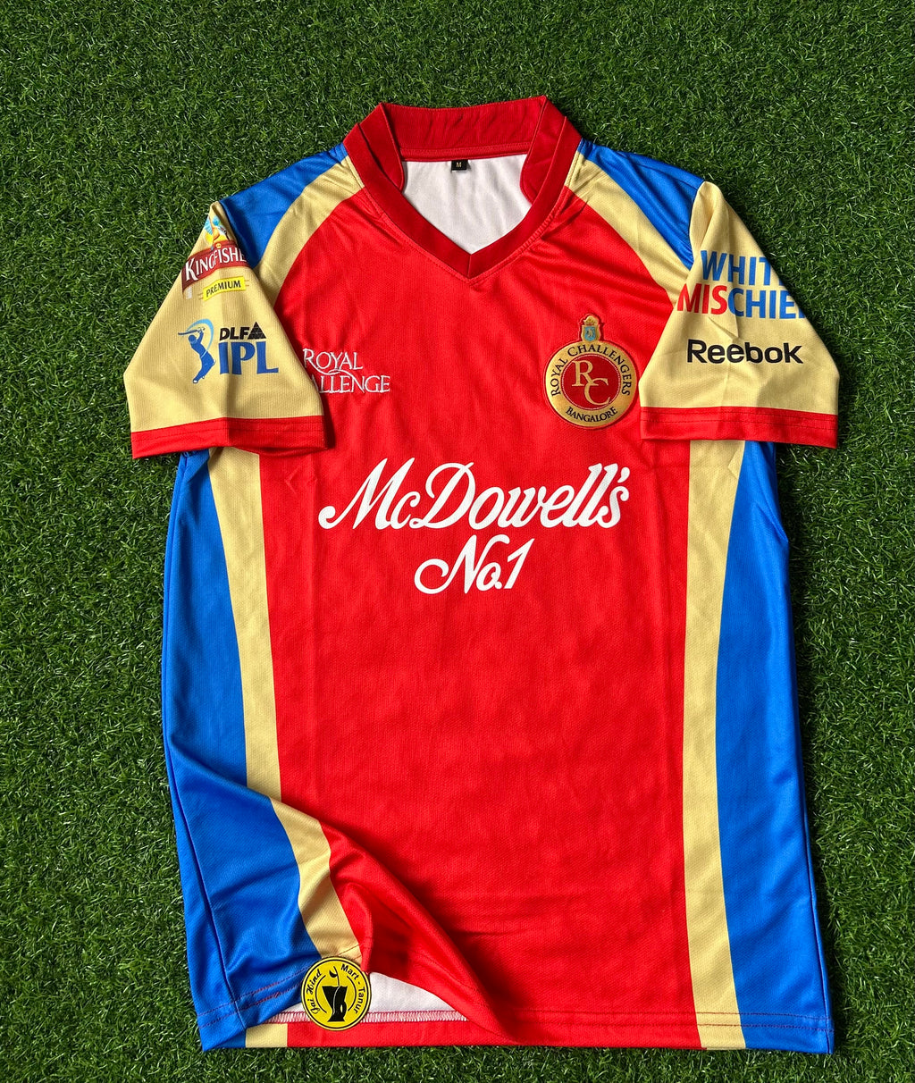 RCB 2012 HOME JERSEY, HALF SLEEVE EMBROIDERY