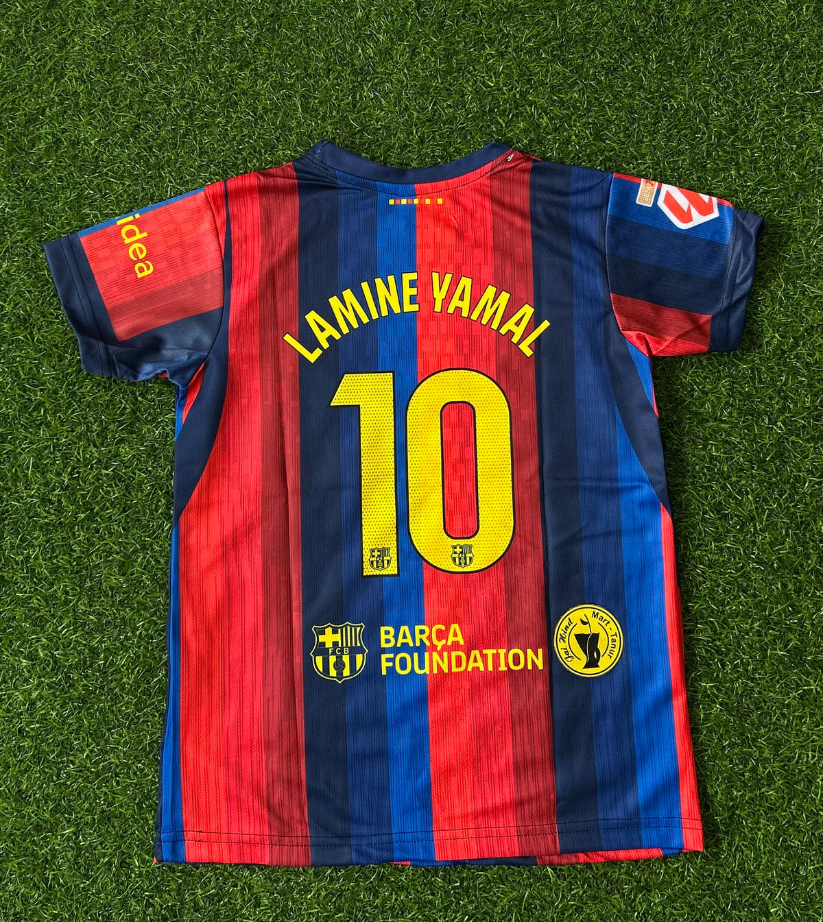 BARCELONA 2026-27 SEASON HOME JERSEY, HALF SLEEVE SUBLIMATION, JERSEY & SHORTS (KID SIZE)