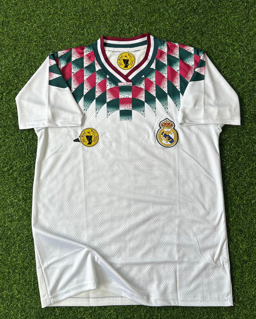 REAL MADRID STADIUM JERSEY WHITE, HALF SLEEVE EMBROIDERY
