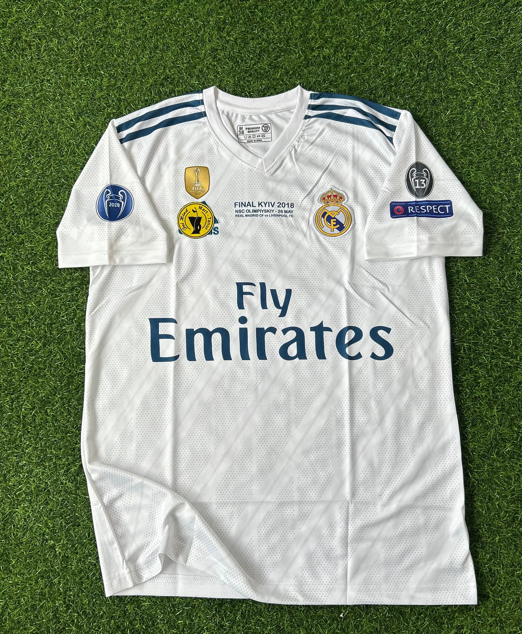 REAL MADRID 2017-18 HOME KIT, HALF SLEEVE EMBROIDERY