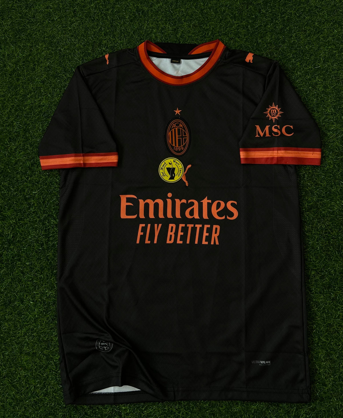 AC MILAN 2026-27 SEASON THIRD JERSEY, HALF SLEEVE EMBROIDERY