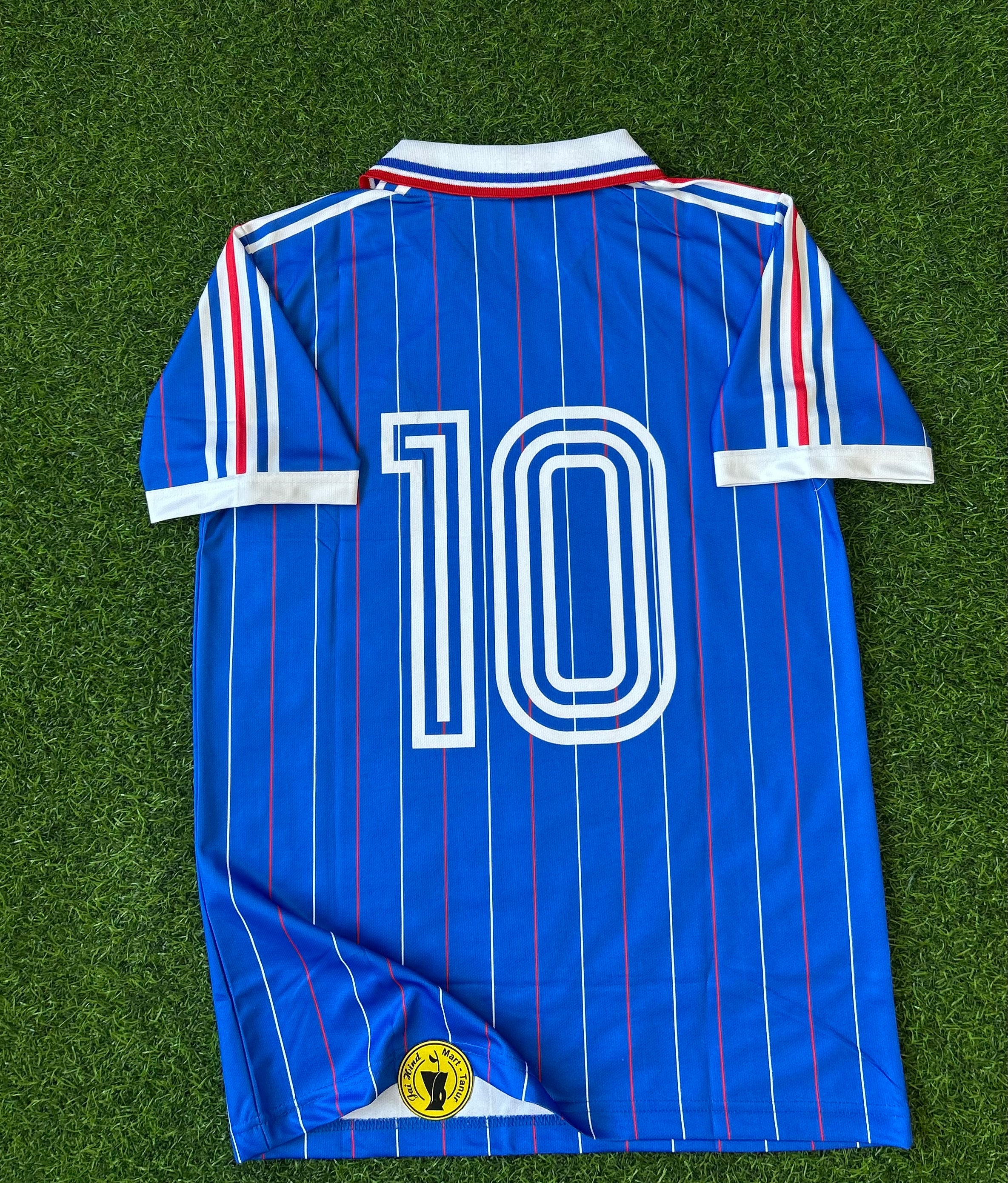FRANCE 1982 HOME KIT, HALF SLEEVE POLO EMBROIDERY