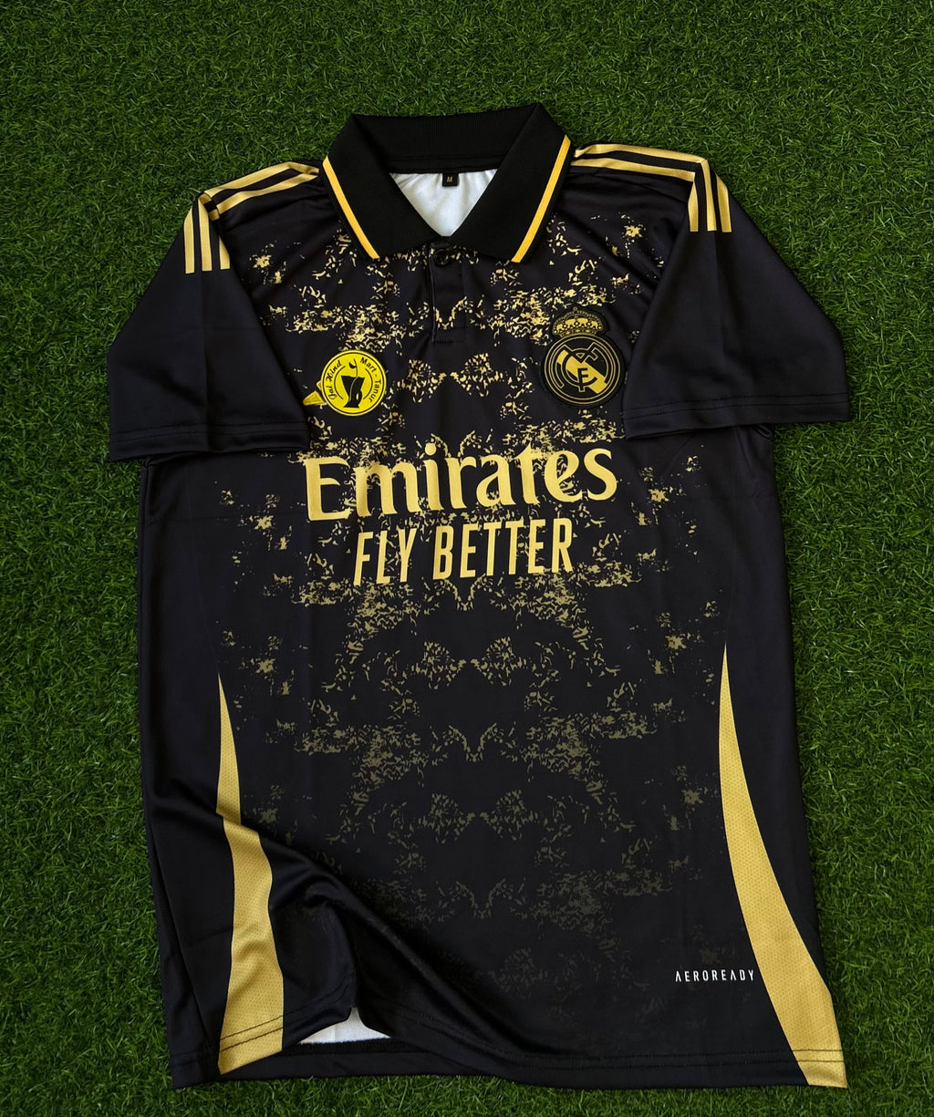 REAL MADRID STARLIGHT SPECIAL EDITION JERSEY, HALD SLEEVE POLO EMBROIDERY