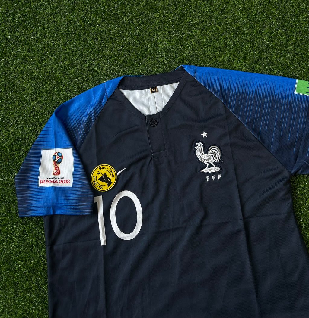 FRANCE 2018 HOME JERSEY, CHINESE/POLO COLLAR, HALF SLEEVE EMBROIDERY