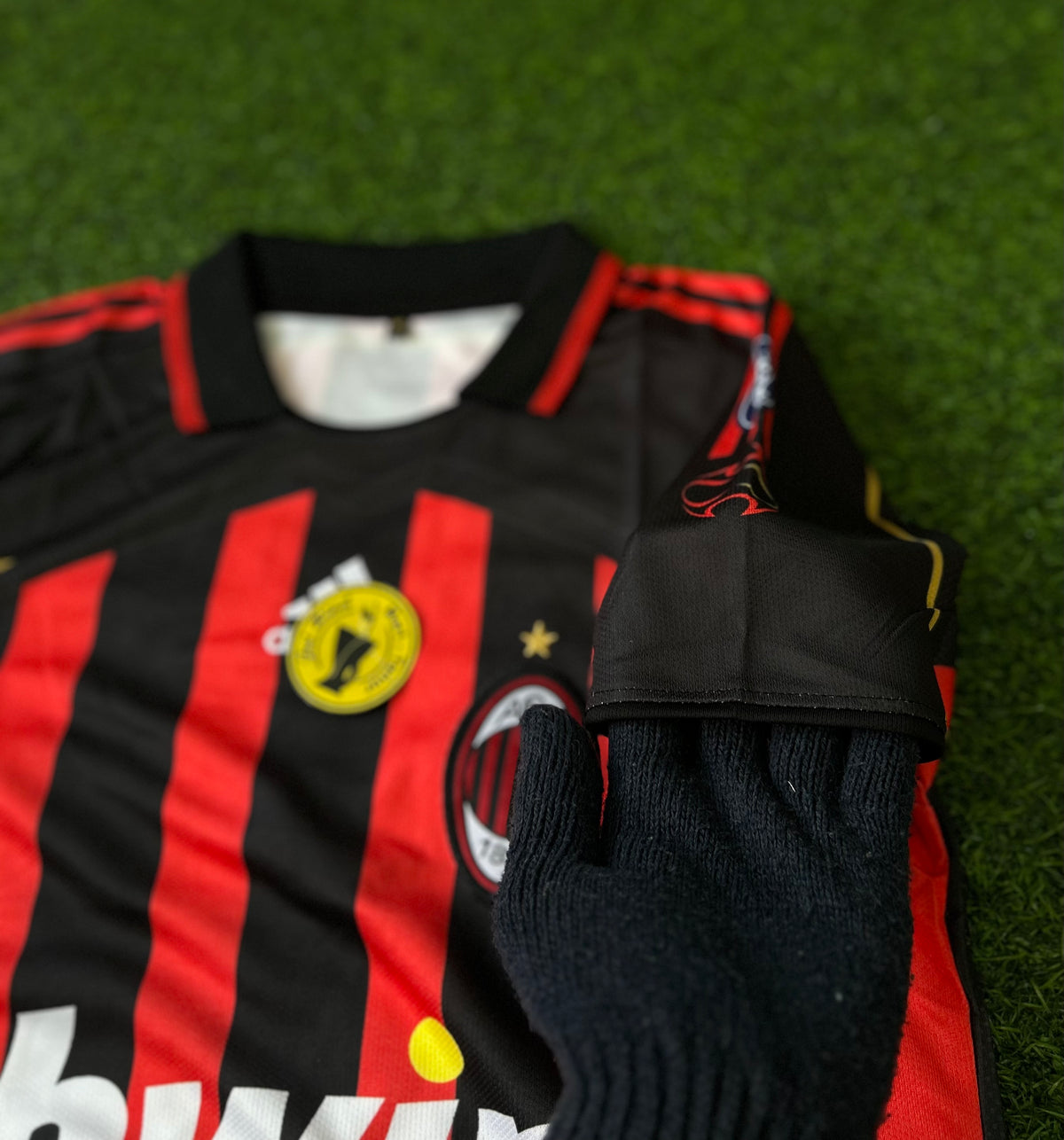 AC MILAN 2006-07 HOME JERSEY, HALF SLEEVE POLO EMBRODERY