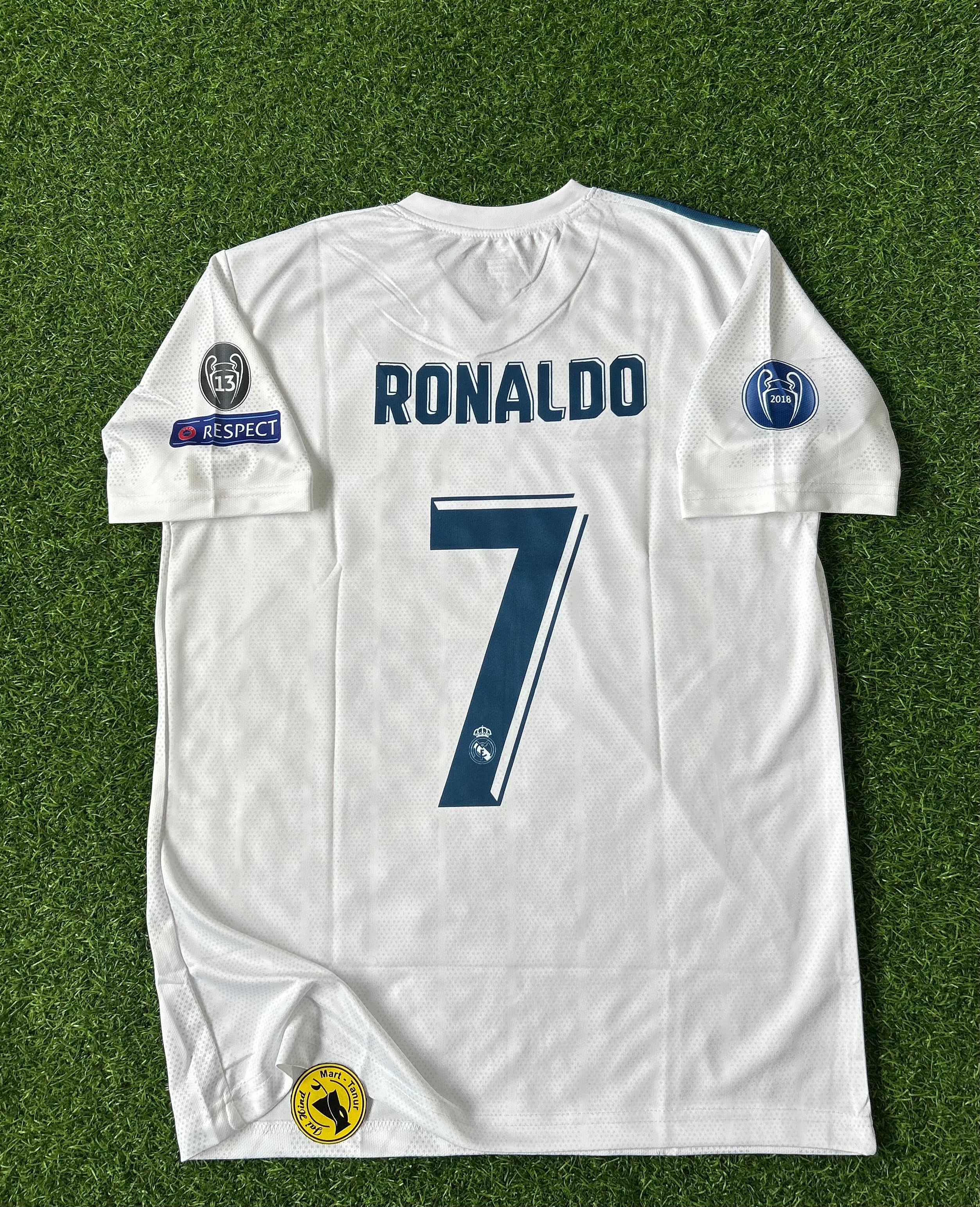 REAL MADRID 2017-18 HOME KIT, HALF SLEEVE EMBROIDERY