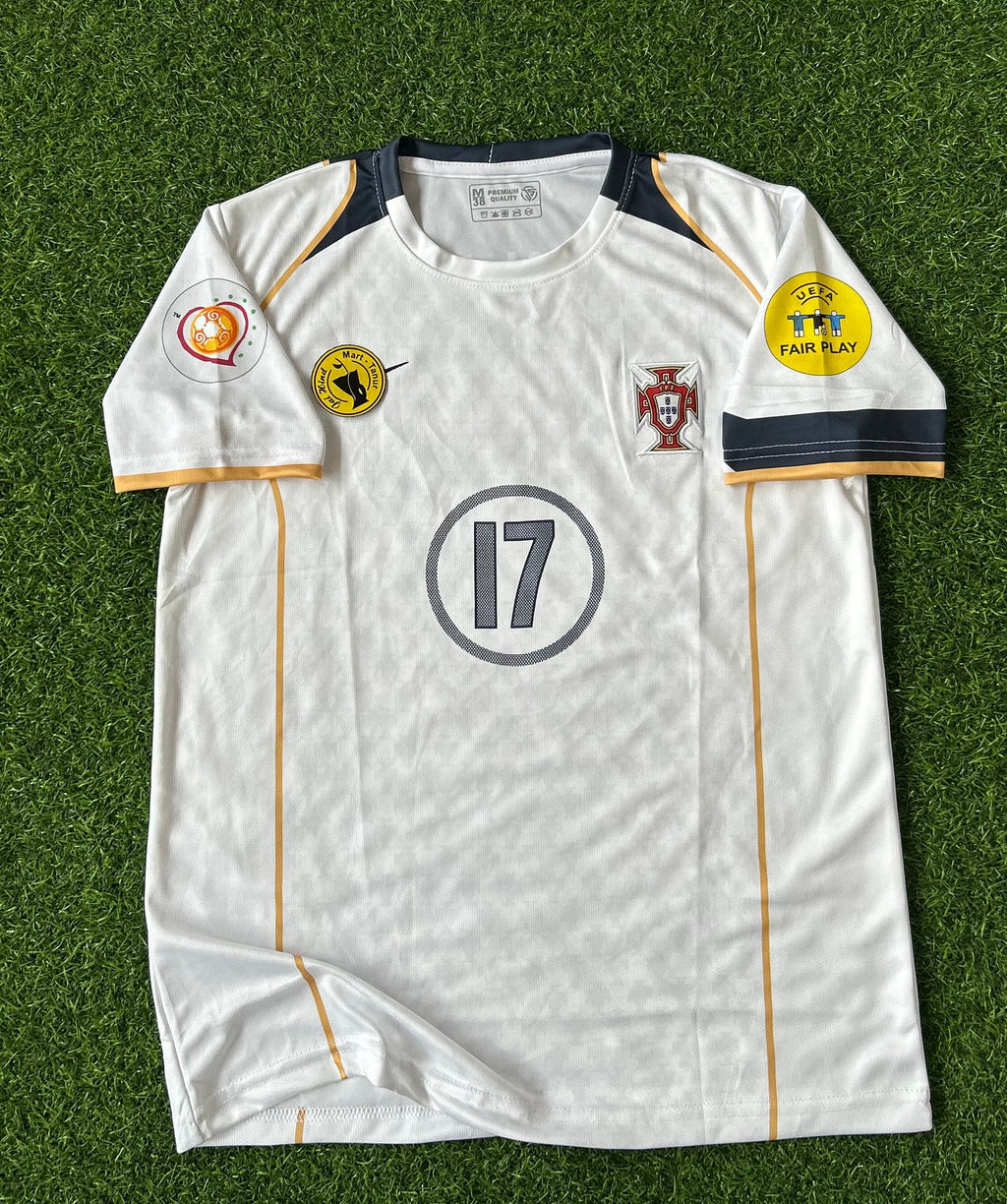 PORTUGAL 2004 AWAY KIT, HALF SLEEVE EMBROIDERY