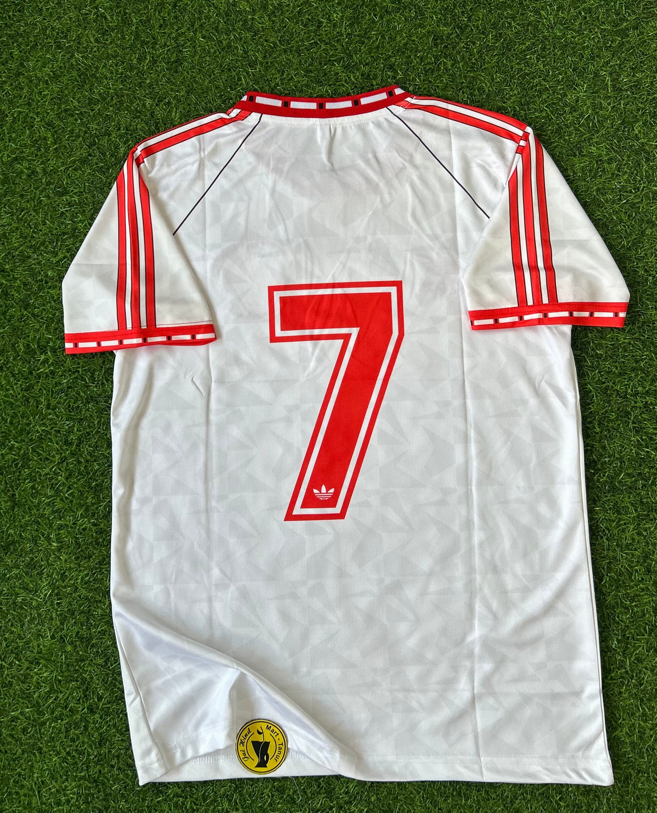 MAN UNITED 1990-91 E CUP WINNER JERSEY, HALF SLEEVE  EMBROIDERY