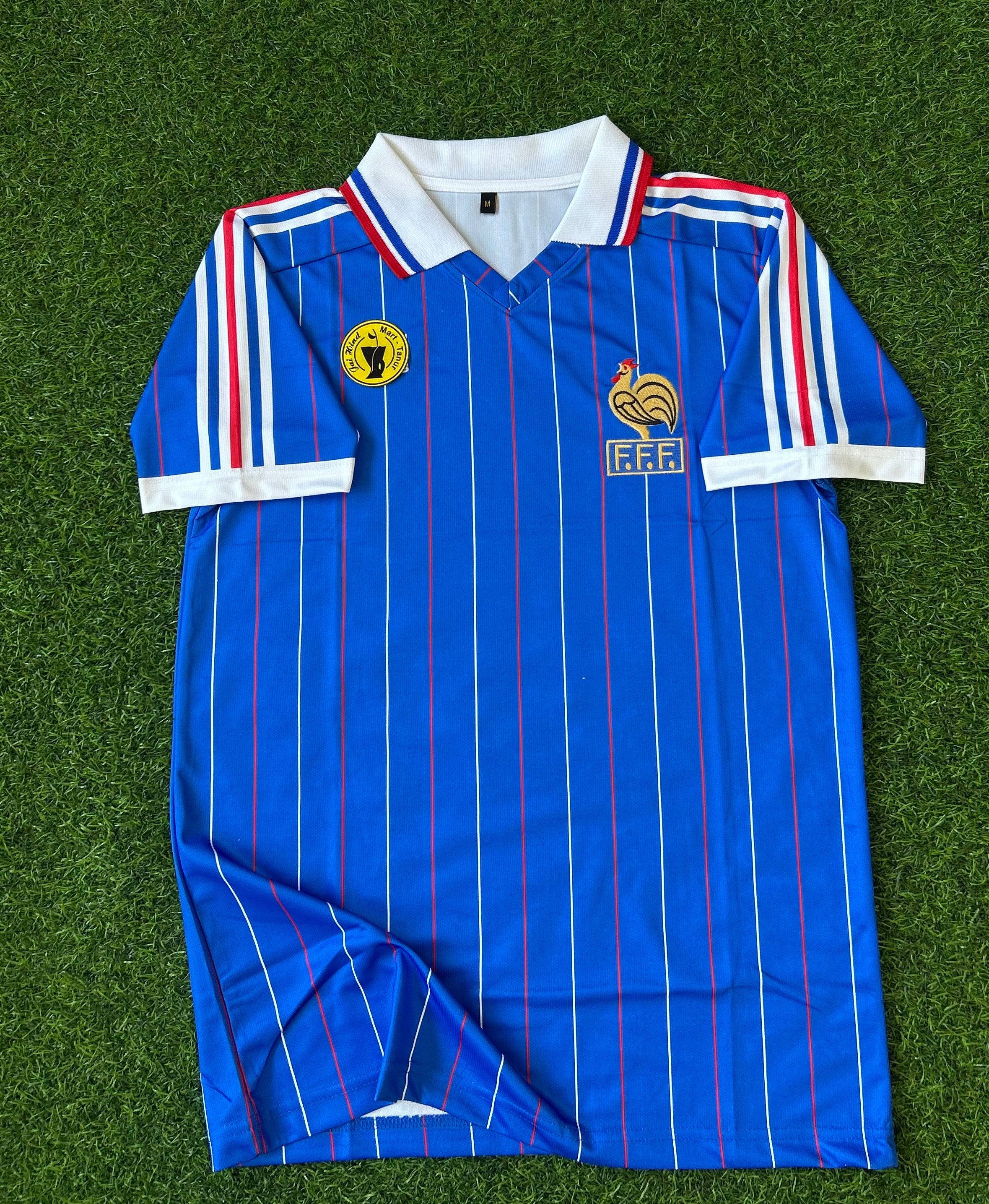 FRANCE 1982 HOME KIT, HALF SLEEVE POLO EMBROIDERY