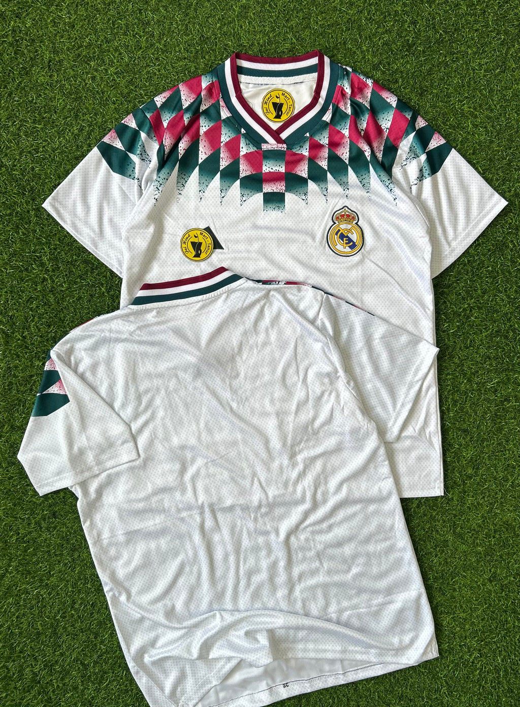 REAL MADRID STADIUM JERSEY WHITE, HALF SLEEVE EMBROIDERY