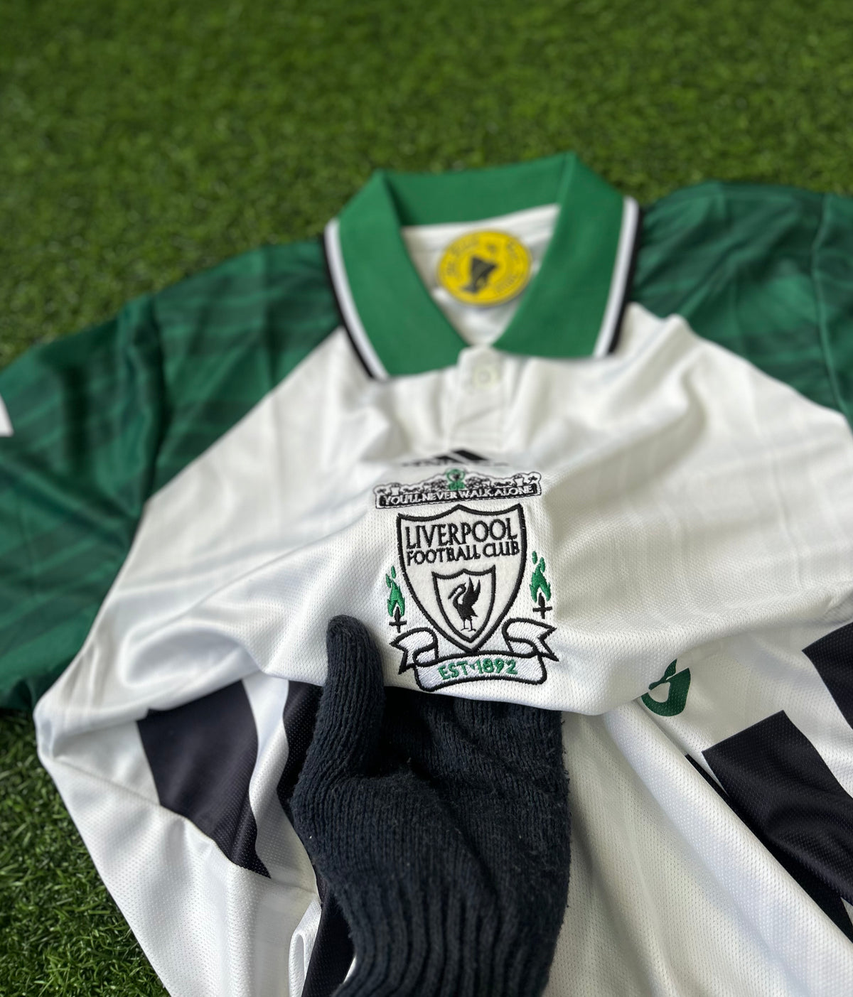 LIVERPOOL 1993-95 AWAY JERSEY, HALF SLEEVE  POLO  EMBROIDERY