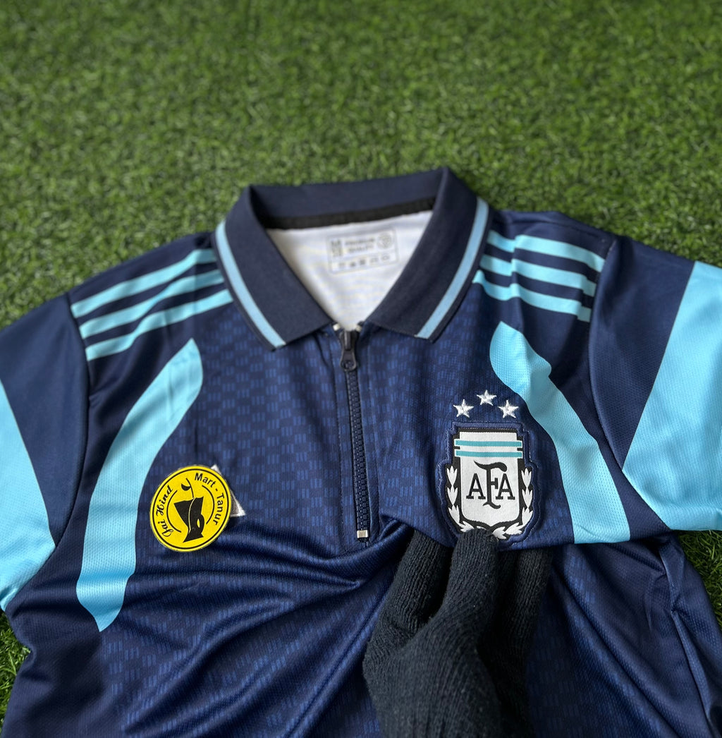 ARGENTINA 2026 TIRO ZIPPER POLO, HALF SLEEVE POLO EMBROIDERY