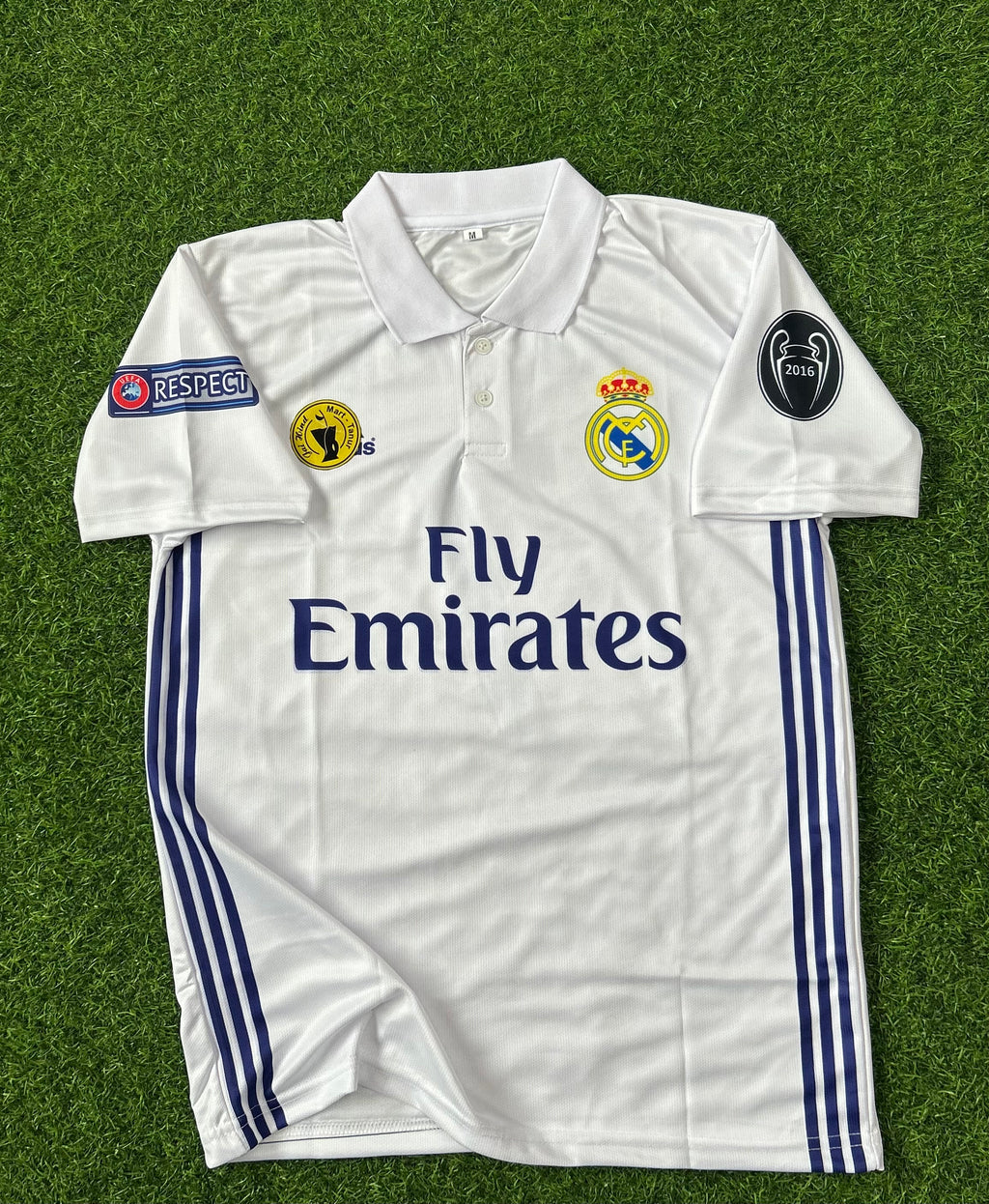 REAL MADRID 2016-17 HOME JERSEY, HALF SLEEVE POLO SUBLIMATION
