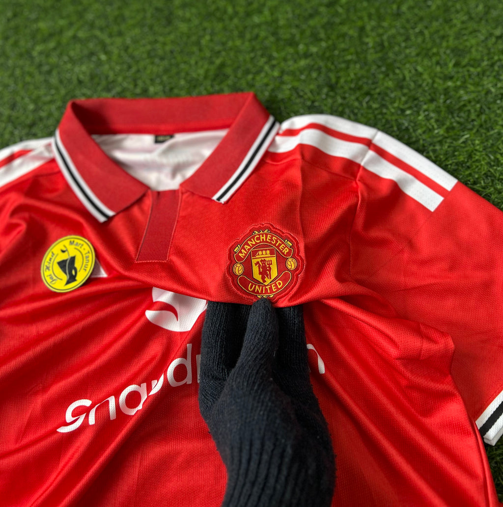 MAN UNITED 2026-27 SEASON HOME KIT, HALF SLEEVE POLO  EMBROIDERY