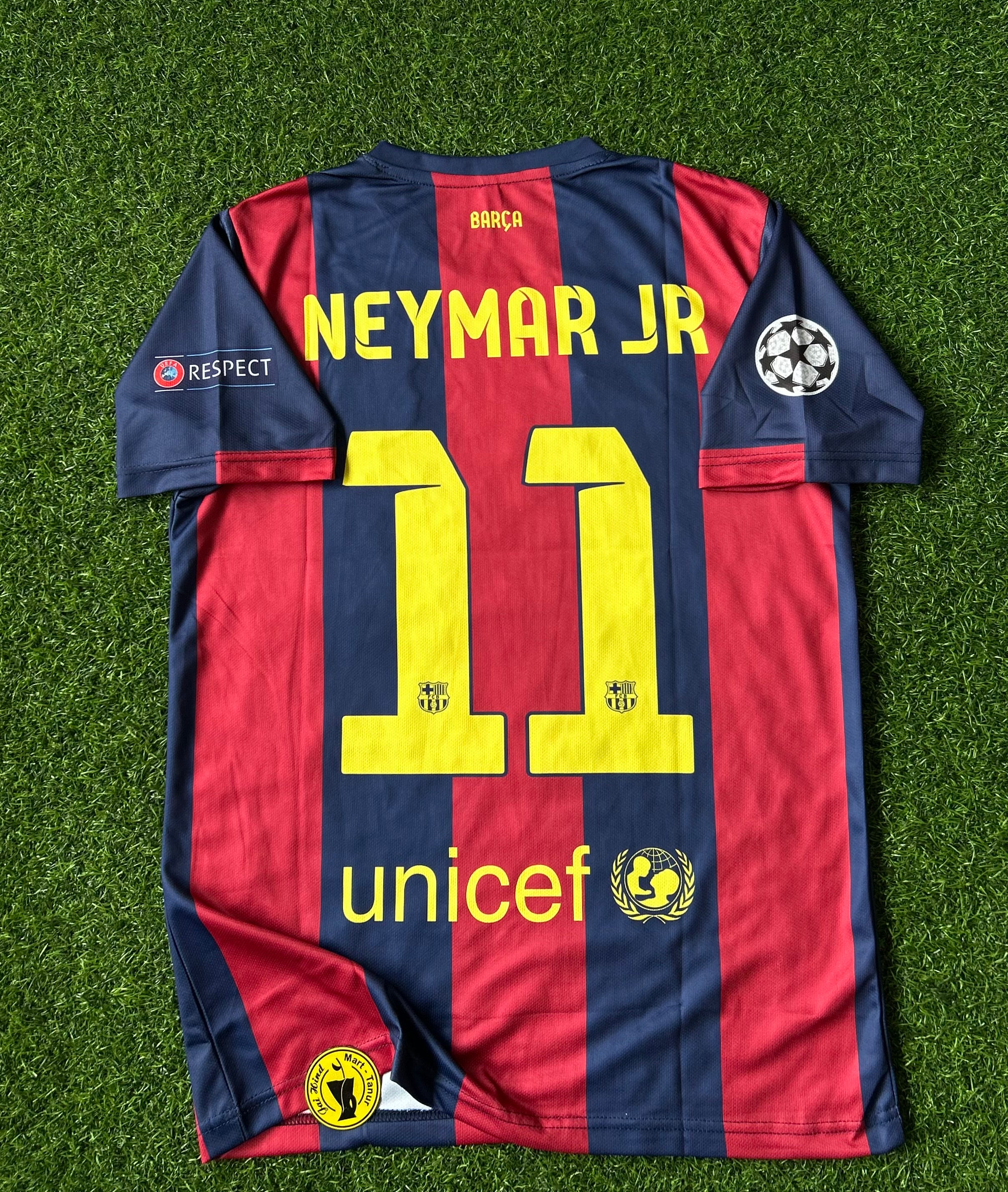 BARCELONA 2014-15 HOME JERSEY, HALF SLEEVE  EMBROIDERY