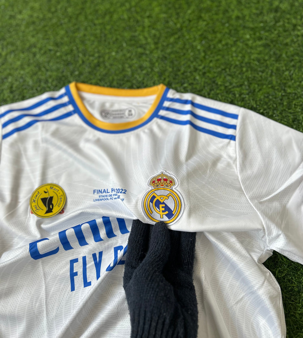 REAL MADRID 2021-22 HOME KIT, HALF SLEEVE EMBROIDERY