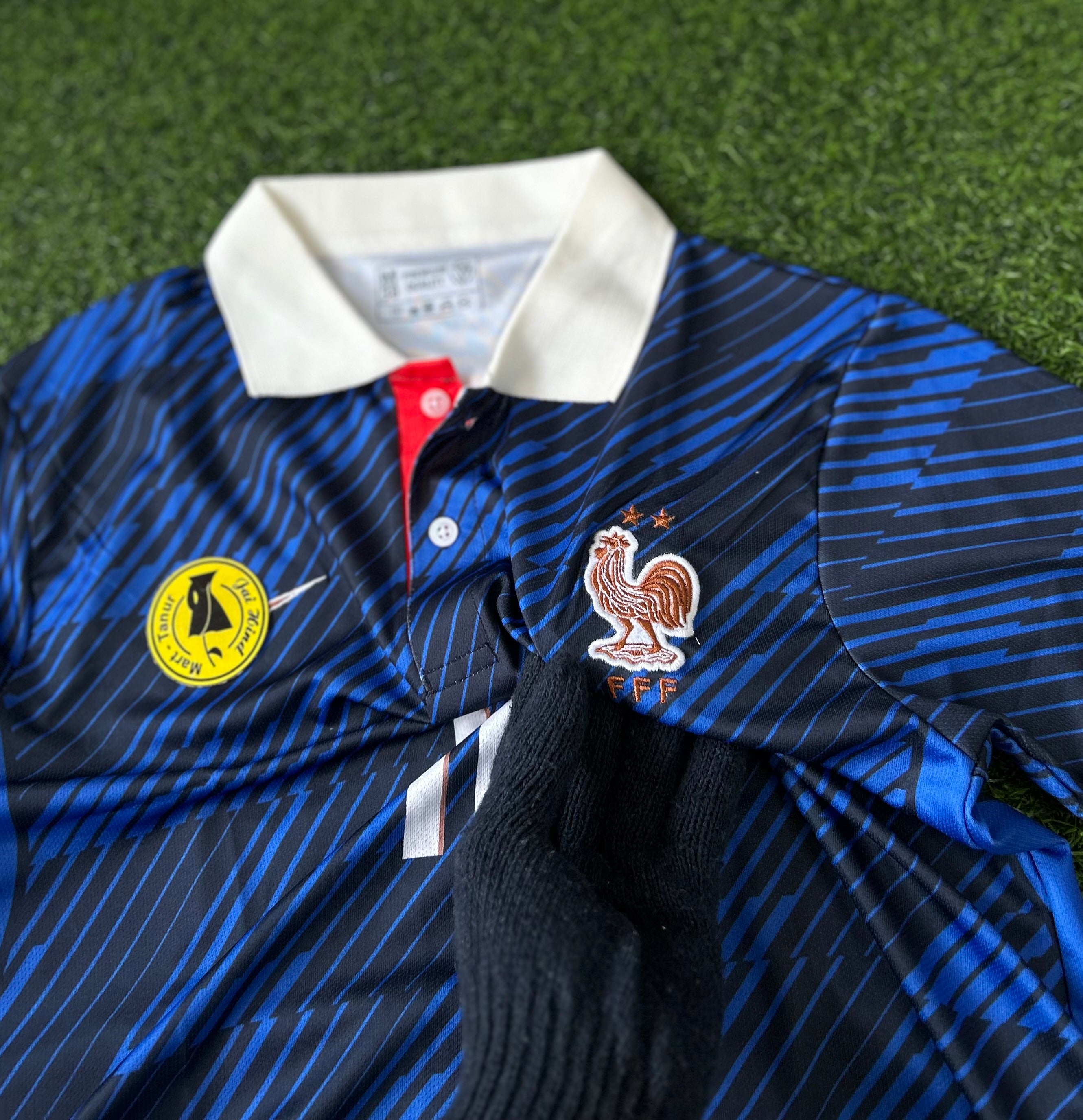 FRANCE 2026 HOME JERSEY, HALF SLEEVE POLO EMBROIDERY