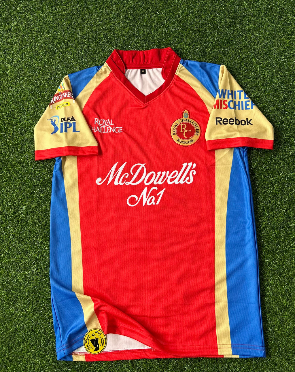RCB 2012 IPL HOME KIT, HALF SLEEVE EMBROIDERY (OG NECK)