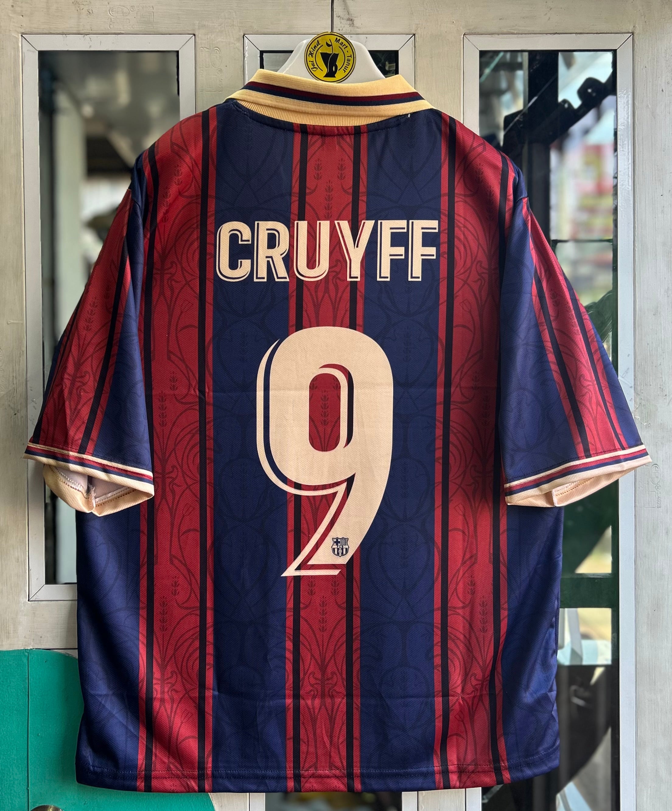 BARCELONA 125TH ANNIVERSARY SPECIAL EDITION RETRO JERSEY,FIVE SLEEVE POLO EMBROIDERY