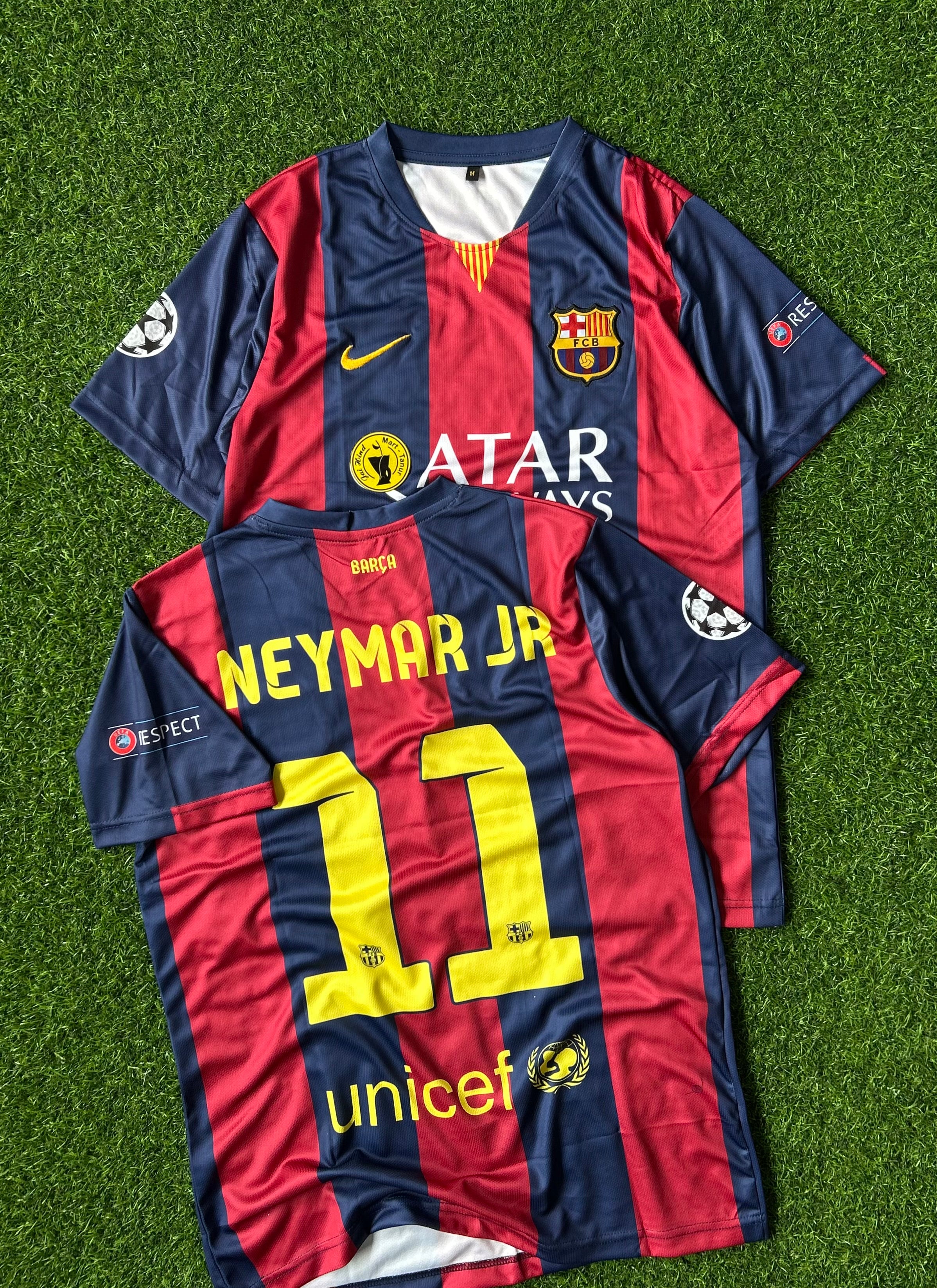 BARCELONA 2014-15 HOME JERSEY, HALF SLEEVE  EMBROIDERY