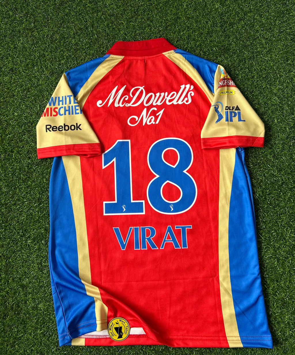 RCB 2012 HOME JERSEY, HALF SLEEVE EMBROIDERY
