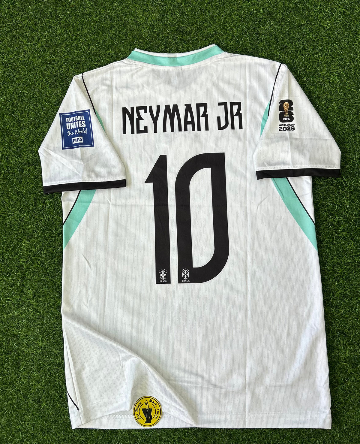 BRAZIL 2026 SPECIAL EDITION WHITE JERSEY, HALF SLEEVE EMBROIDERY