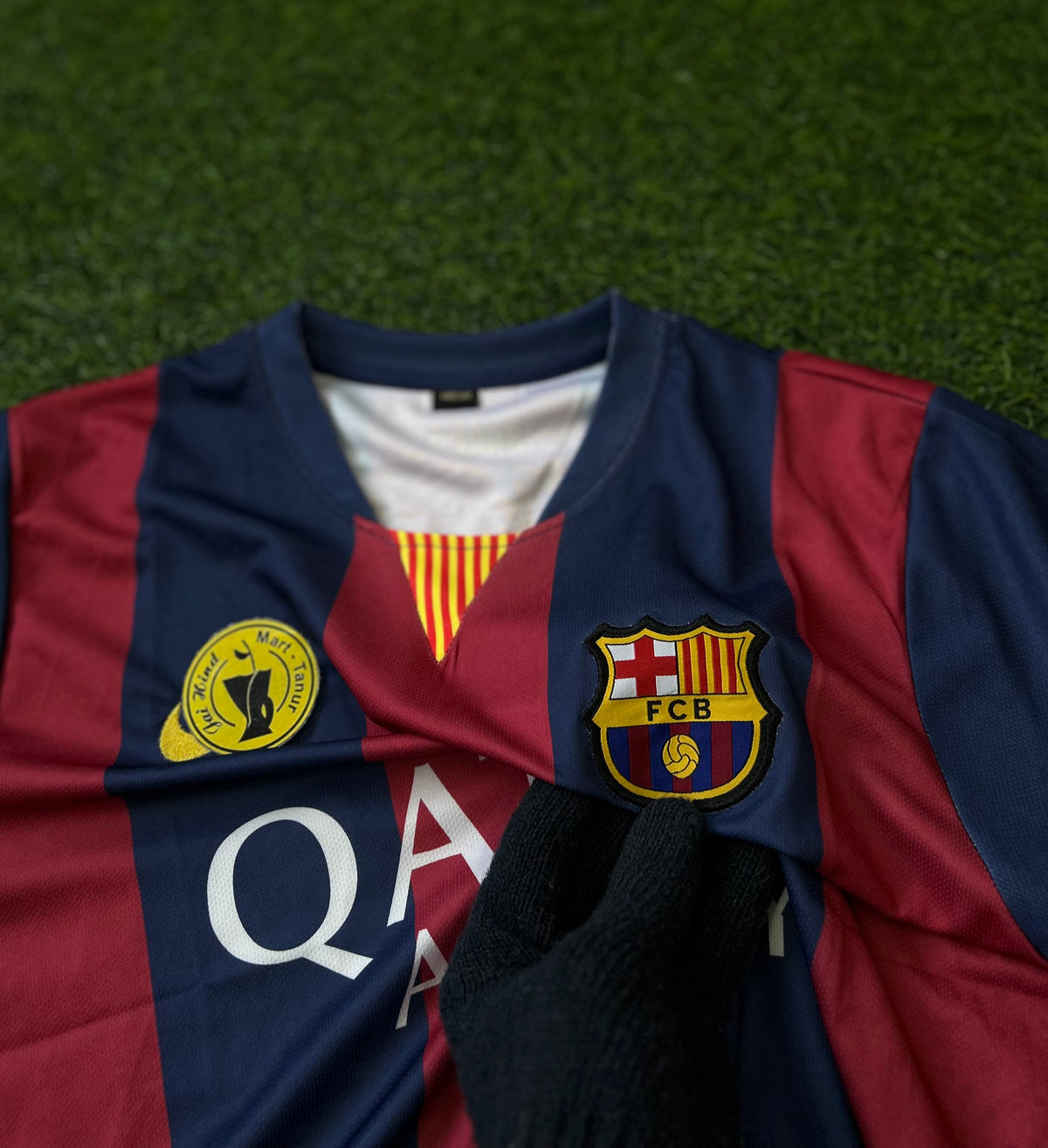 BARCELONA 2014-15 HOME JERSEY, HALF SLEEVE EMBROIDERY
