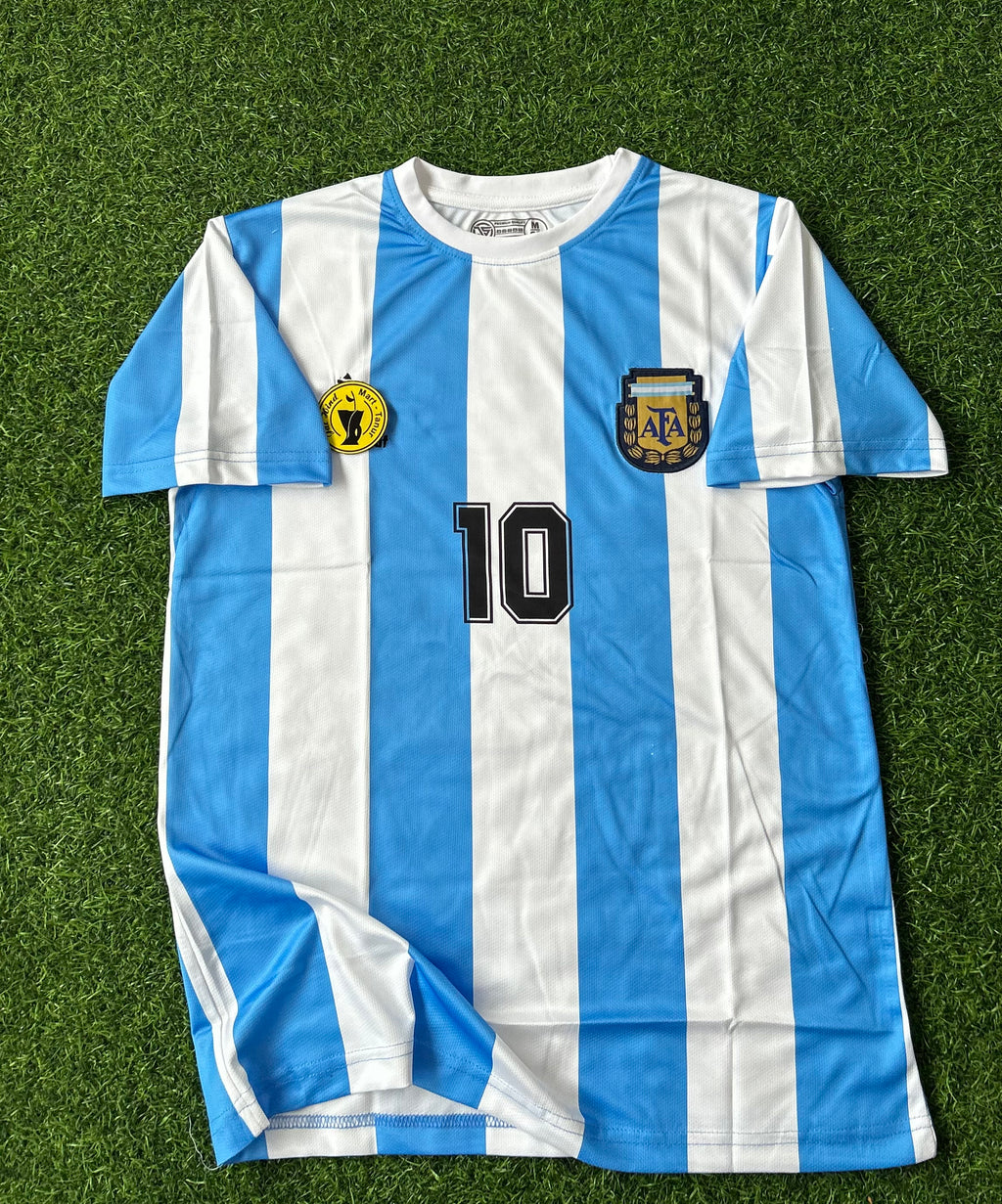 ARGENTINA 1986 HOME KIT, HALF SLEEVE EMBROIDERY
