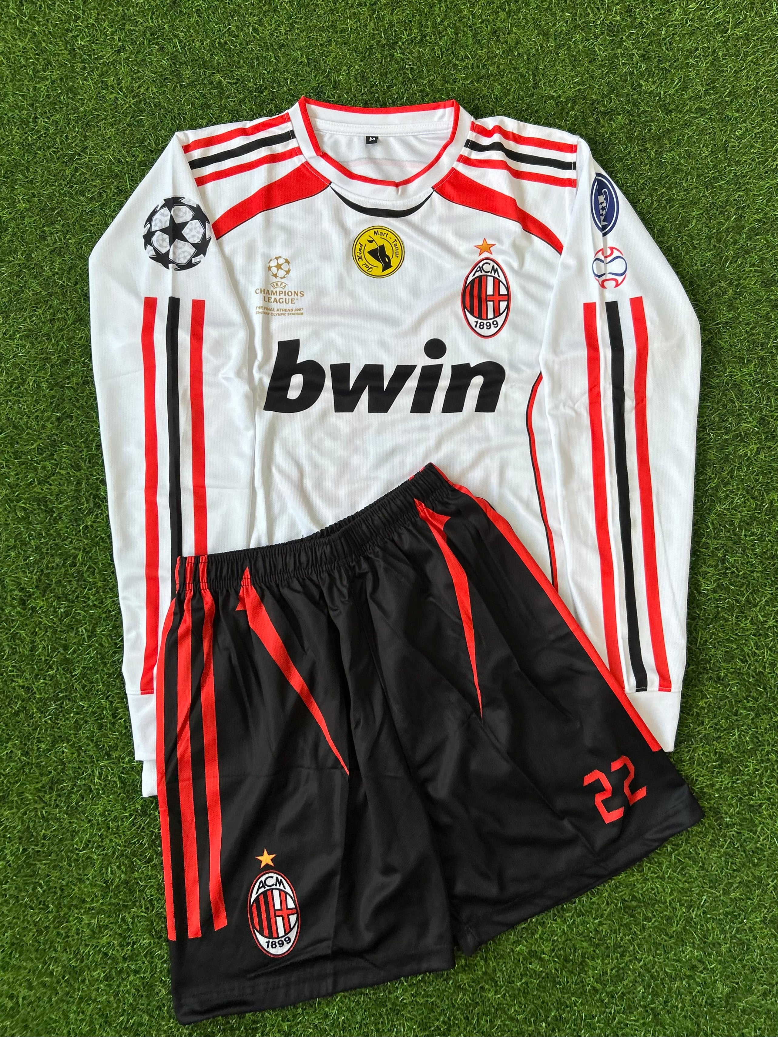 AC MILAN 2006-07 AWAY KIT, FULL SLEEVE SUBLIMATION (JERSEY & SHORTS)