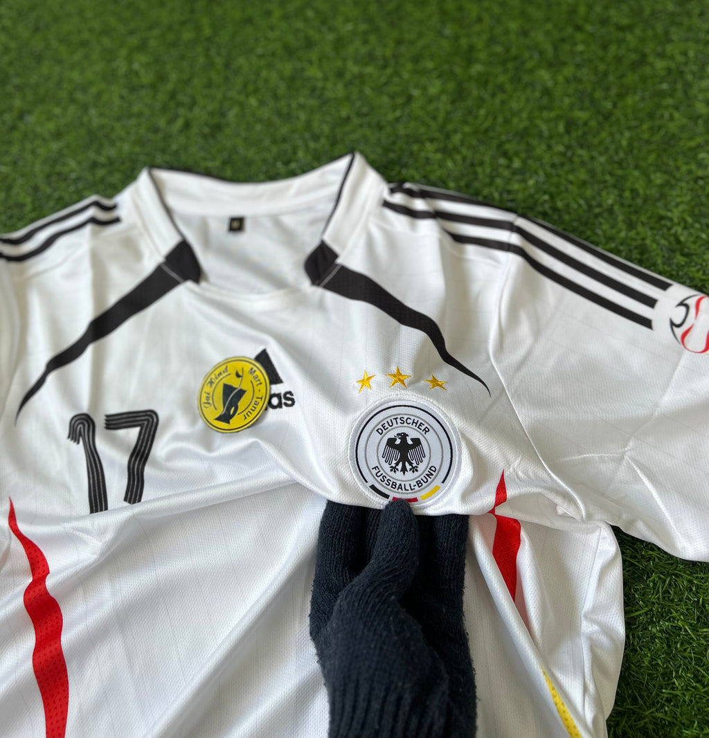 GERMANY 2006 HOME JERSEY, HALF SLEEVE  EMBROIDERY  OG NECK