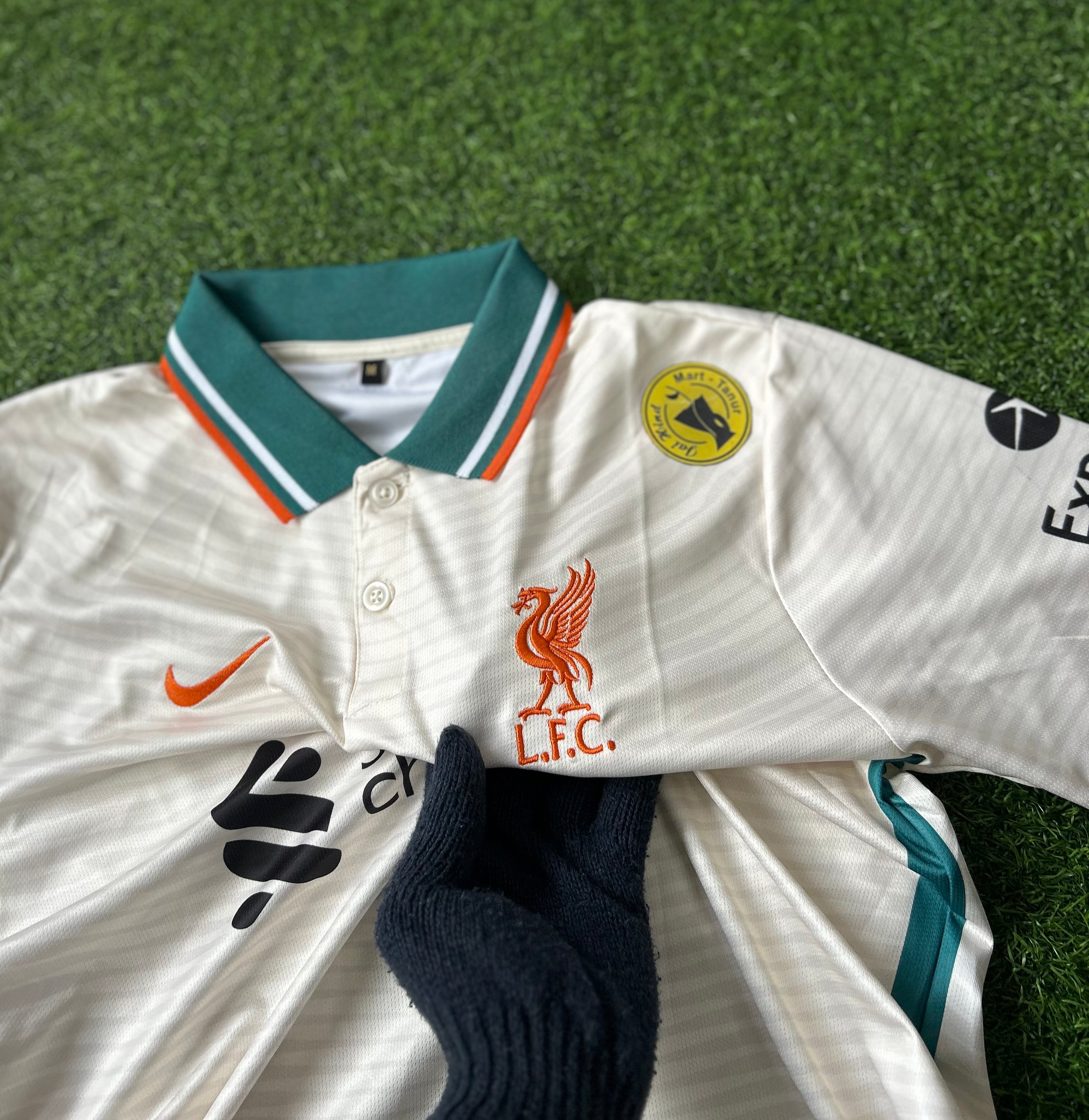 LIVERPOOL 2021-22 AWAY KIT, HALF SLEEVE POLO EMBROIDERY