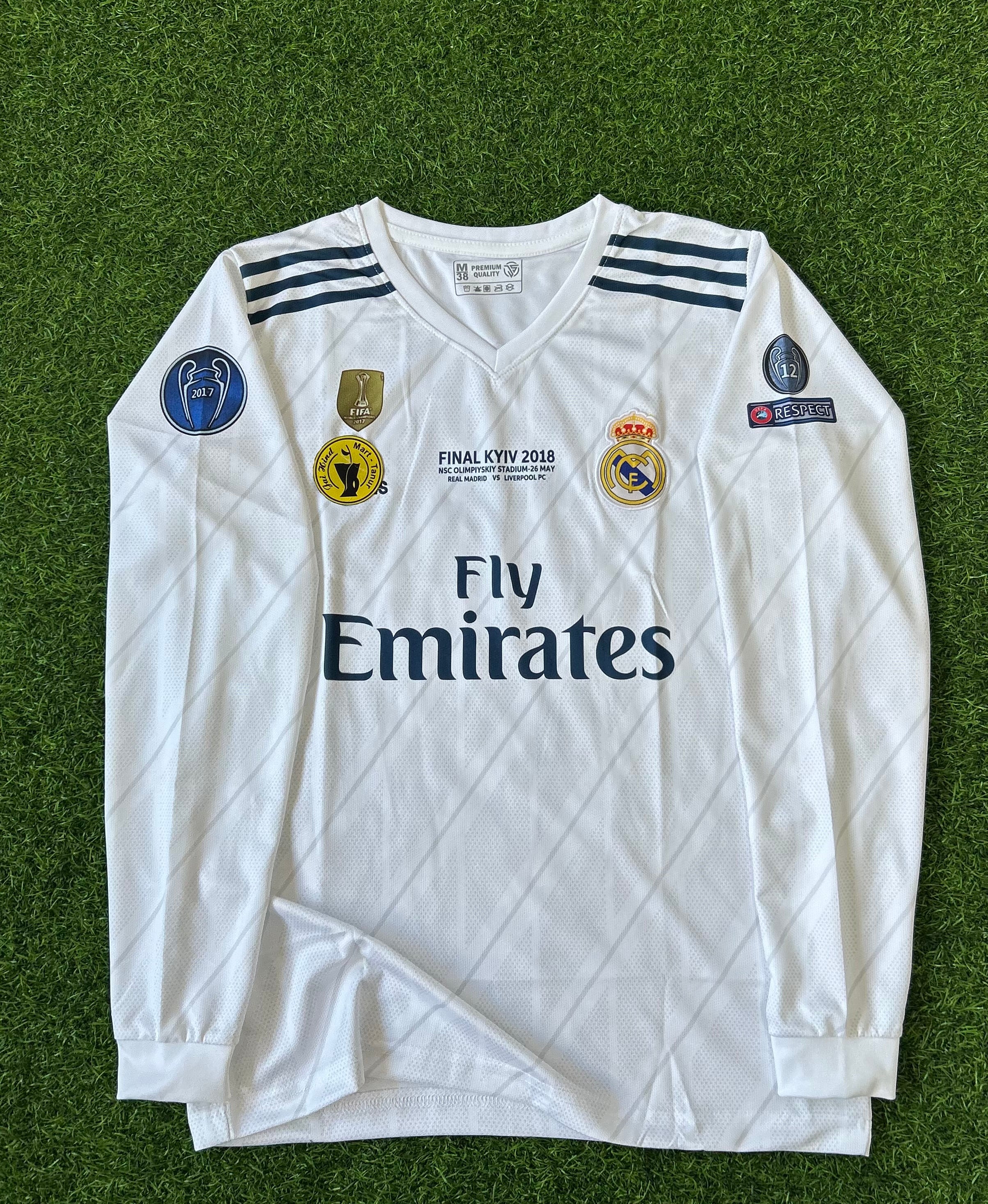 REAL MADRID 2017-18 SEASON HOME KIT.FULLSLEEVE EMBROIDERY