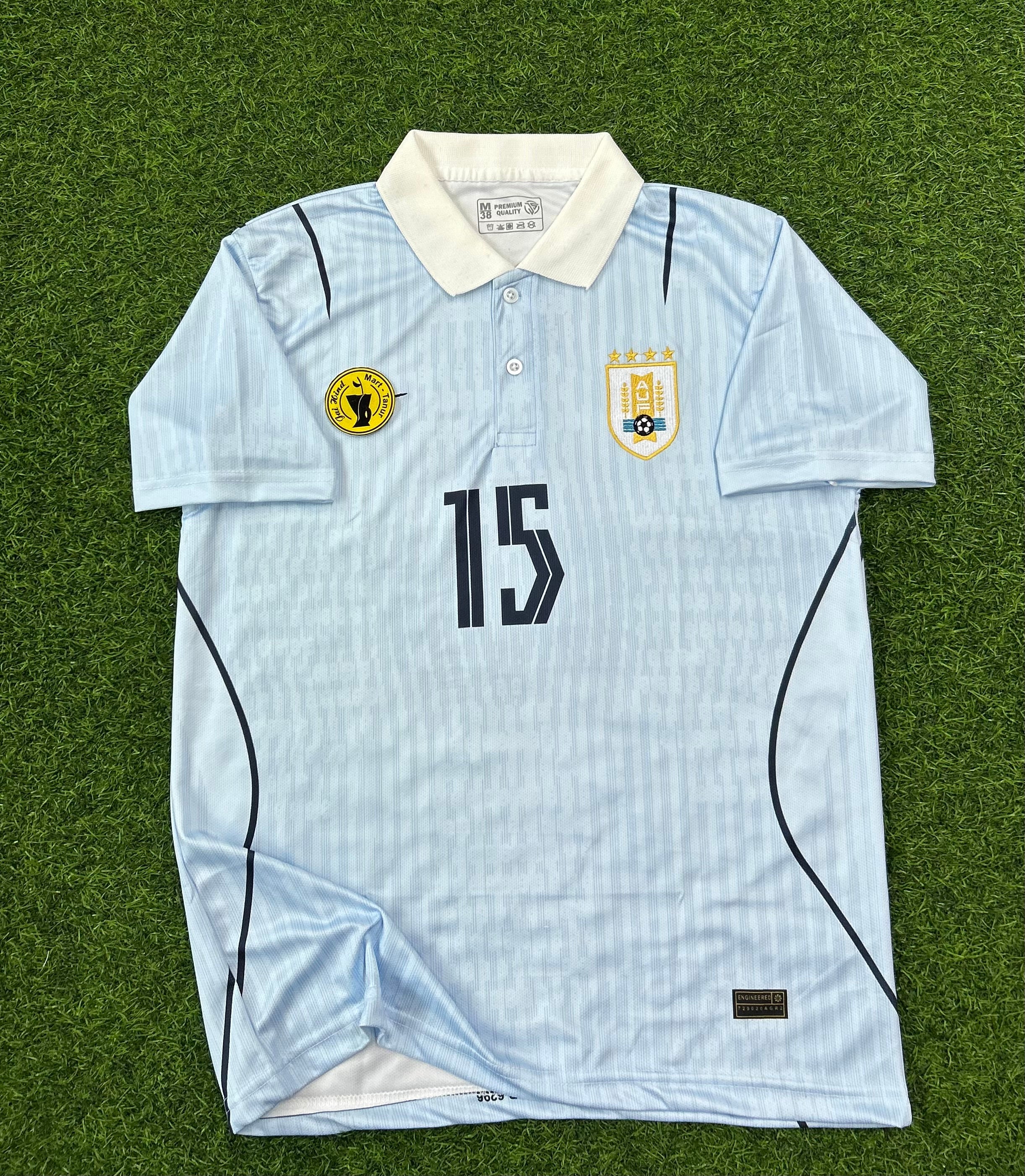 URUGUAY 2026 WORLD CUP HOME KIT, HALF SLEEVE POLO EMBROIDERY