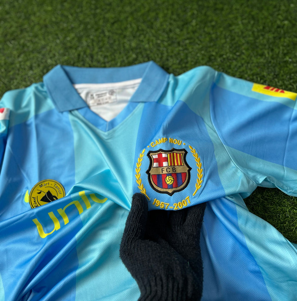 BARCELONA 2007-08 AWAY KIT, HALF SLEEVE POLO EMBROIDERY