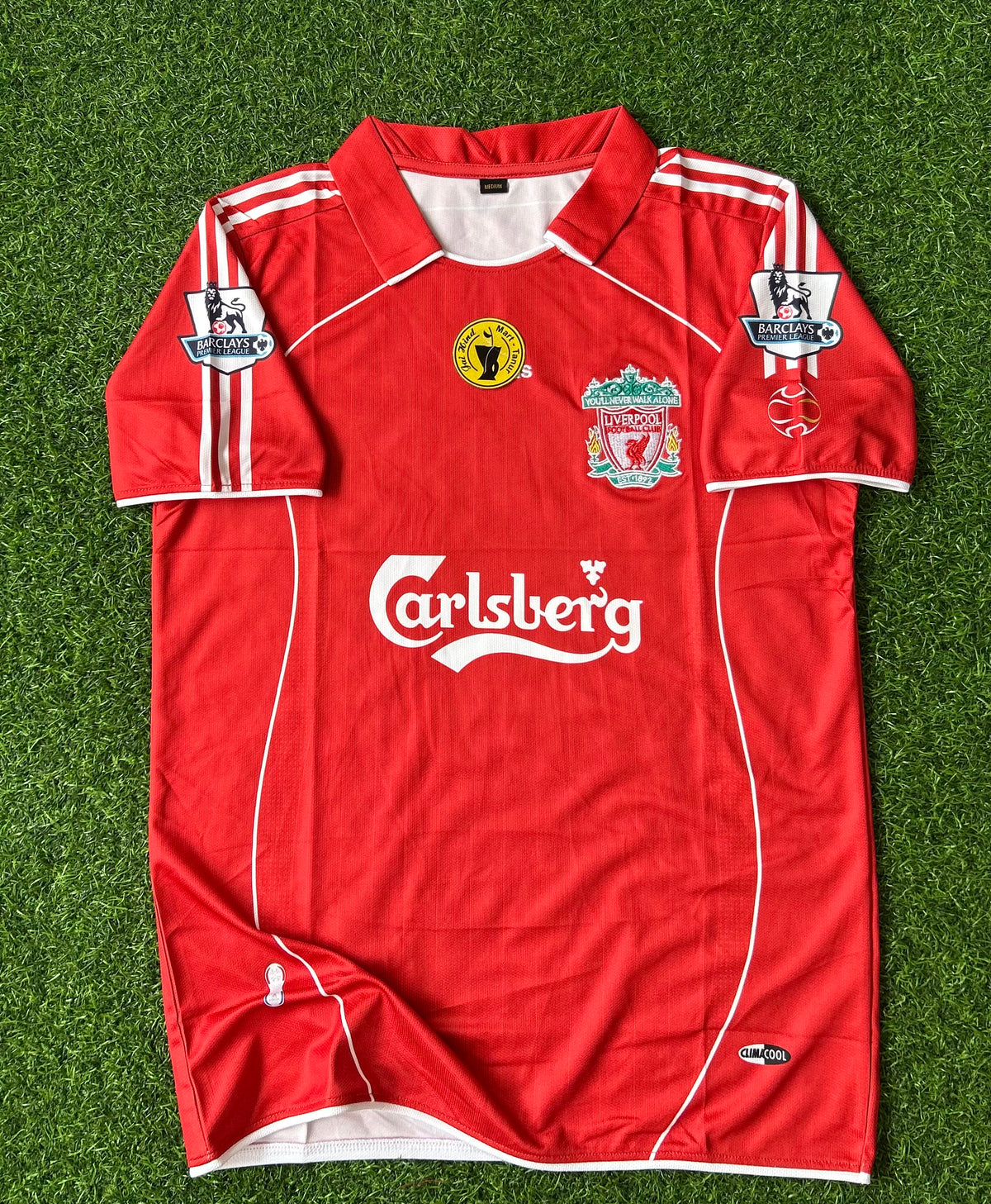 LIVERPOOL 2006-07 HOME JERSEY, HALF SLEEVE POLO  EMBROIDERY