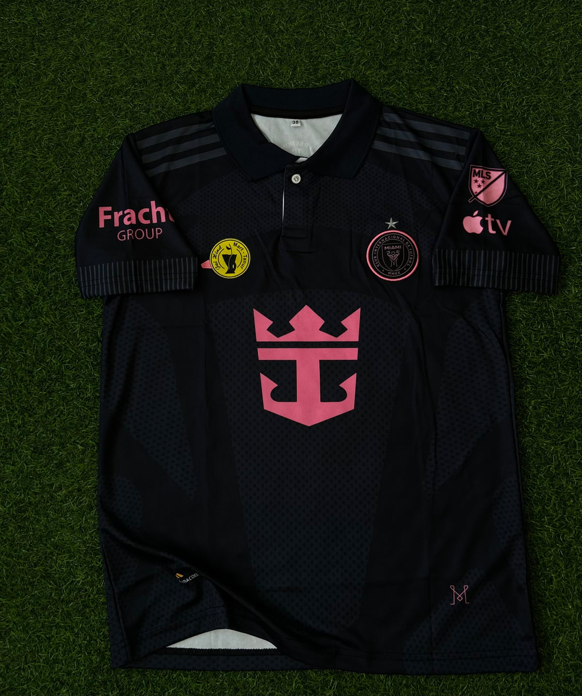 INTER MIAMI 2026-27 SEASON AWAY JERSEY, HALF SLEEVE POLO EMBROIDERY