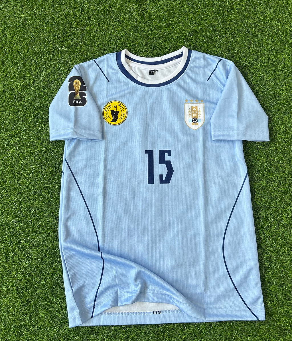 URUGUAY 2026 WORLD CUP HOME KIT, HALF SLEEVE SUBLIMATION (KID SIZE)