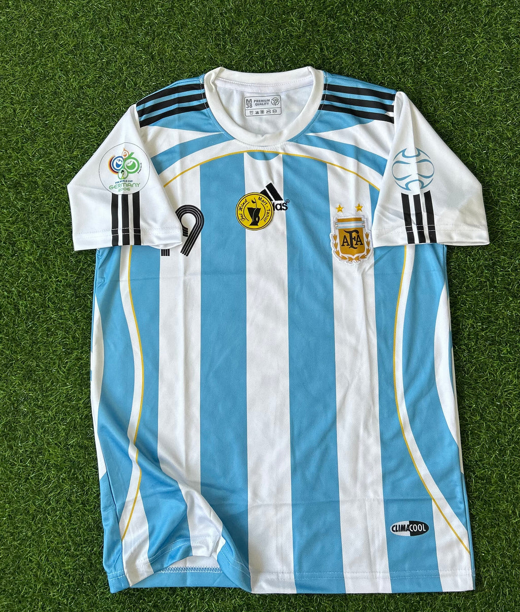 ARGENTINA 2006 HOME JERSEY, HALF SLEEVE EMBROIDERY