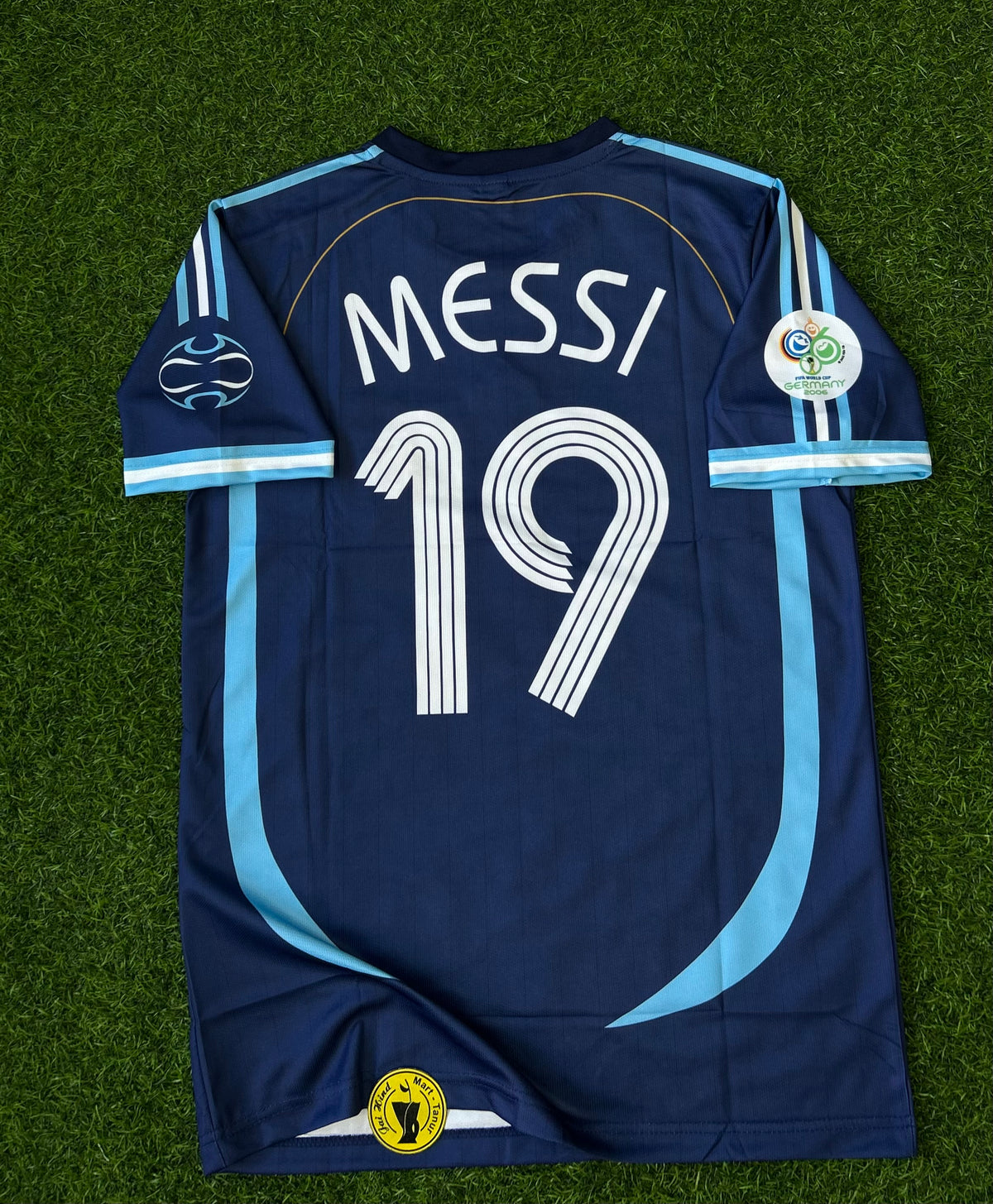 ARGENTINA 2006 AWAY JERSEY, HALF SLEEVE EMBROIDERY