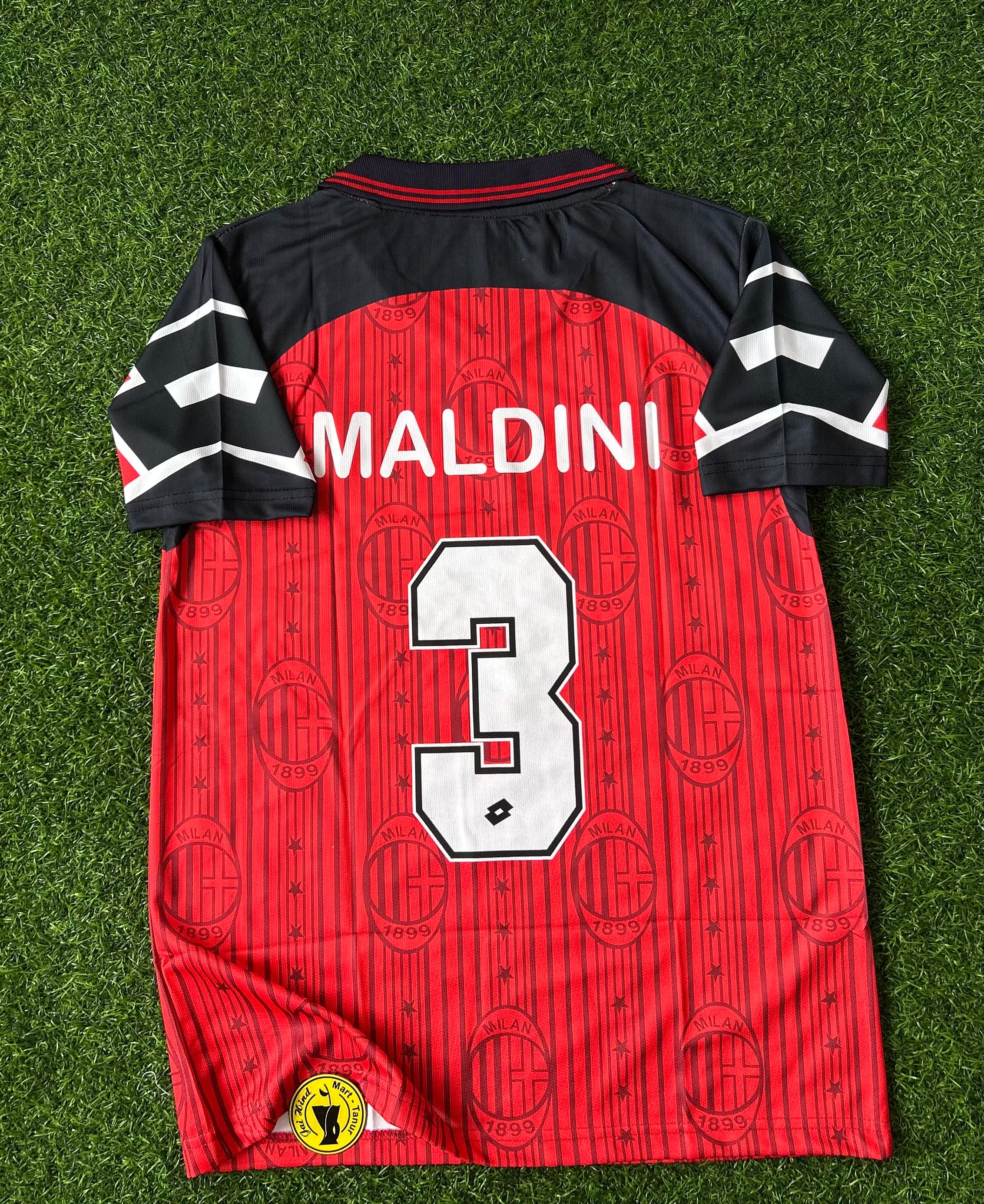 AC MILAN 1997-98 FOURTH KIT, HALF SLEEVE POLO EMBROIDERY