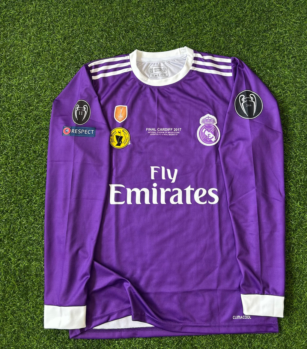 REAL MADRID 2016-17 AWAY KIT, FULL SLEEVE EMBROIDERY