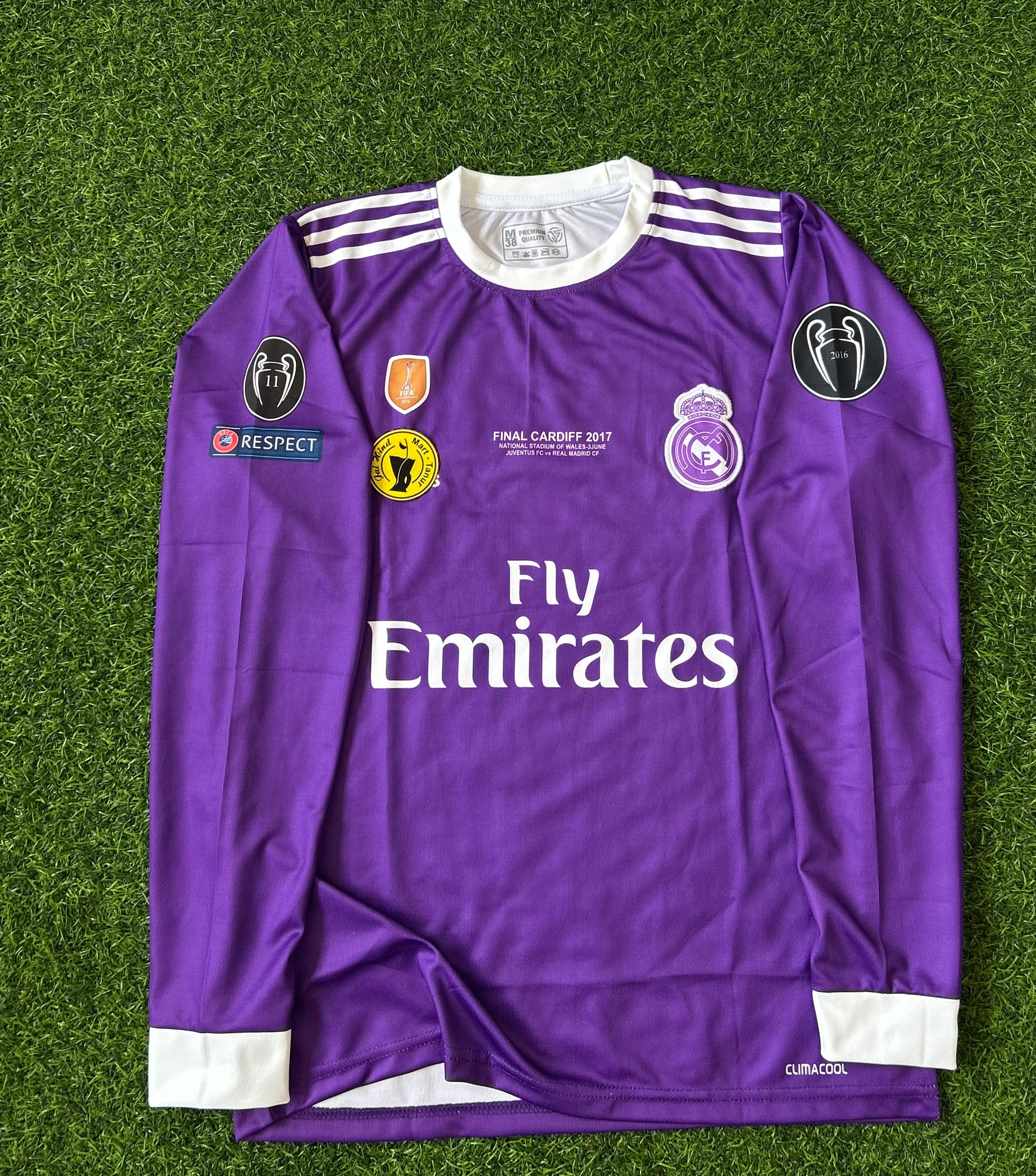 REAL MADRID 2016-17 AWAY KIT, FULL SLEEVE EMBROIDERY