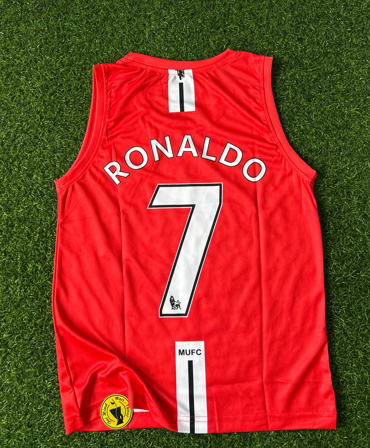 MAN UNITED 2007-08 HOME JERSEY, SLEEVELESS EMBROIDERY