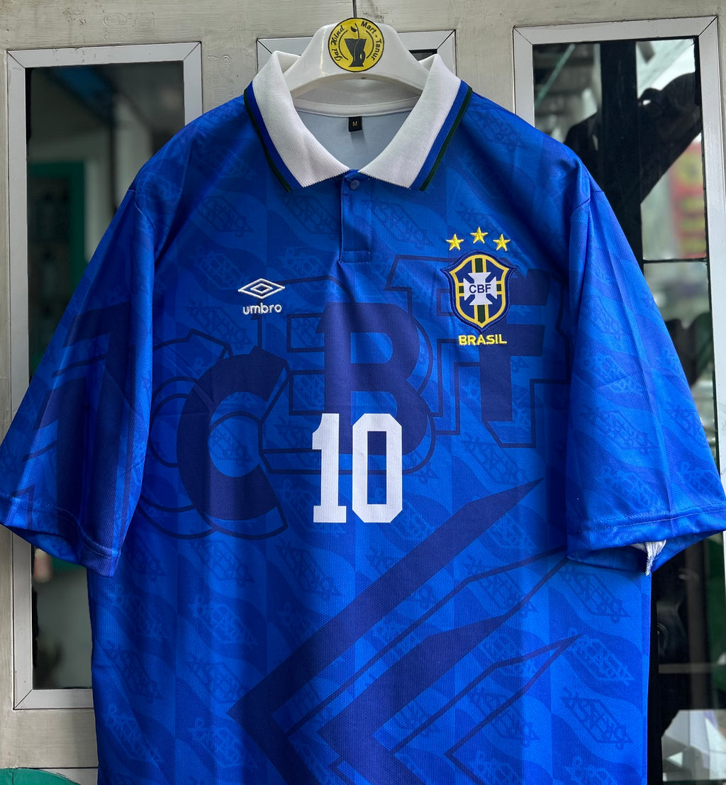 BRAZIL 1992 AWAY KIT, FIVE SLEEVE POLO EMBROIDERY