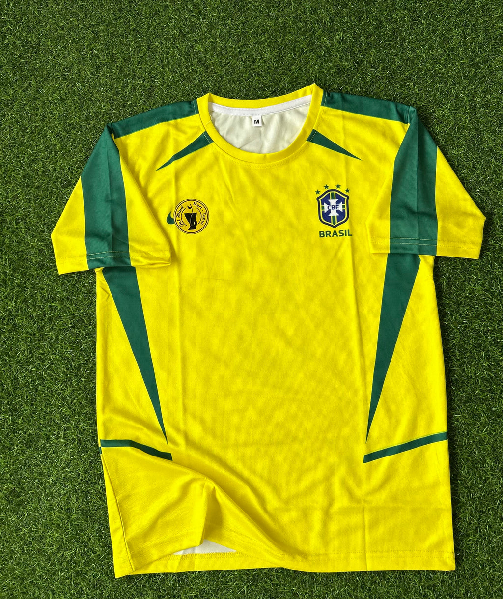 BRAZIL 2002 HOME JERSEY, HALF SLEEVE SUBLIMATION