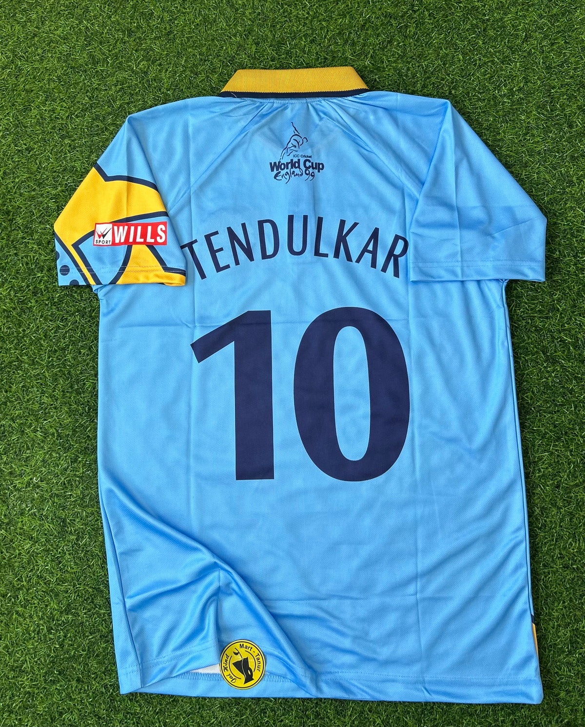 INDIA 1999 WORLD CUP JERSEY, HALF SLEEVE POLO EMBROIDERY