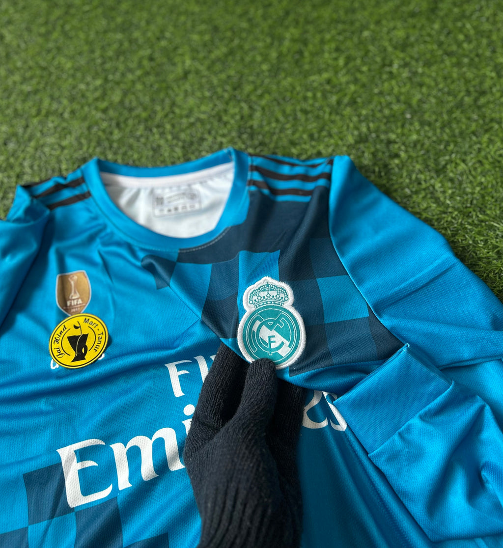 REAL MADRID 2017-18 AWAY KIT, FULL SLEEVE EMBROIDERY