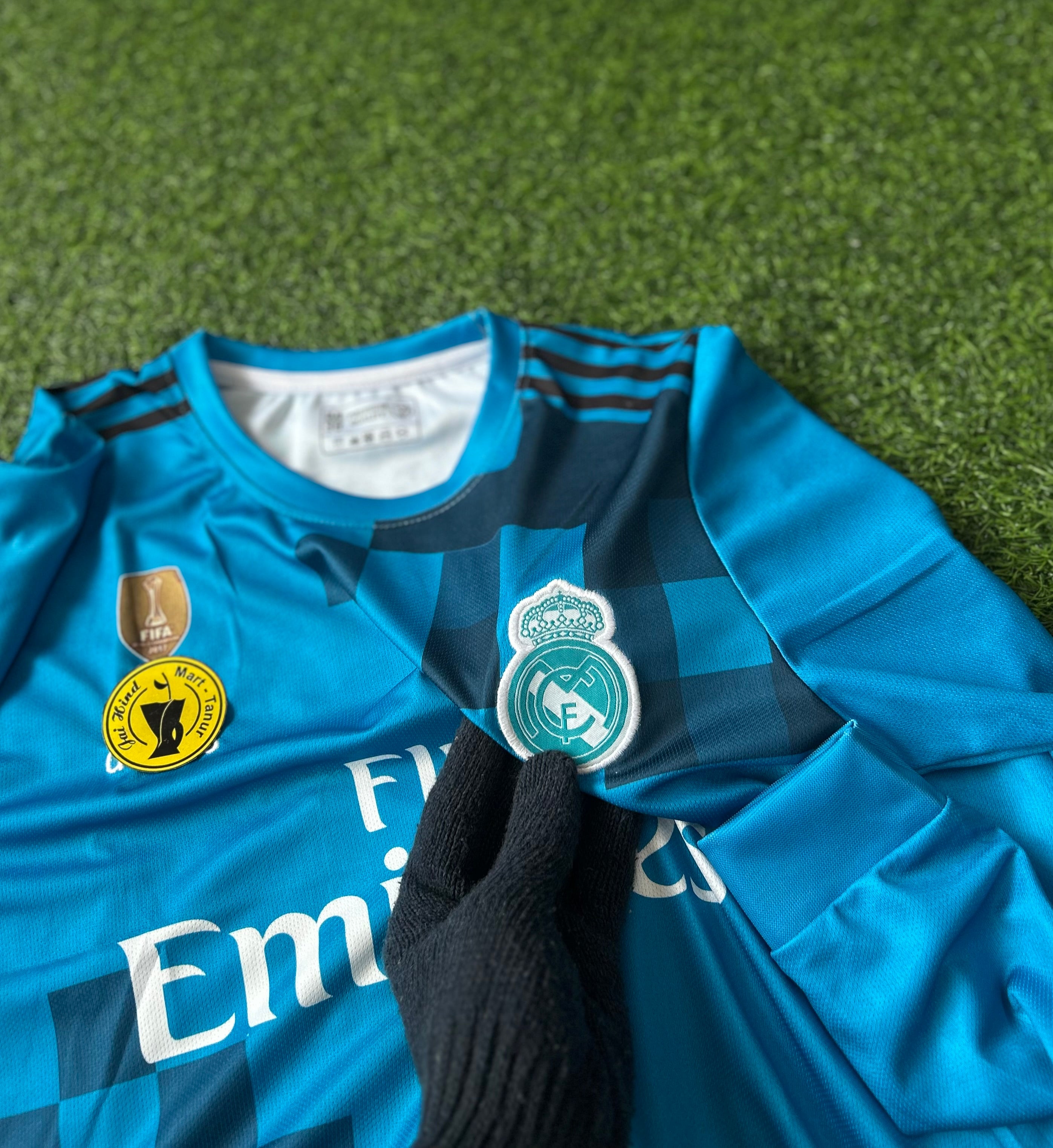 REAL MADRID 2017-18 AWAY KIT, FULL SLEEVE EMBROIDERY