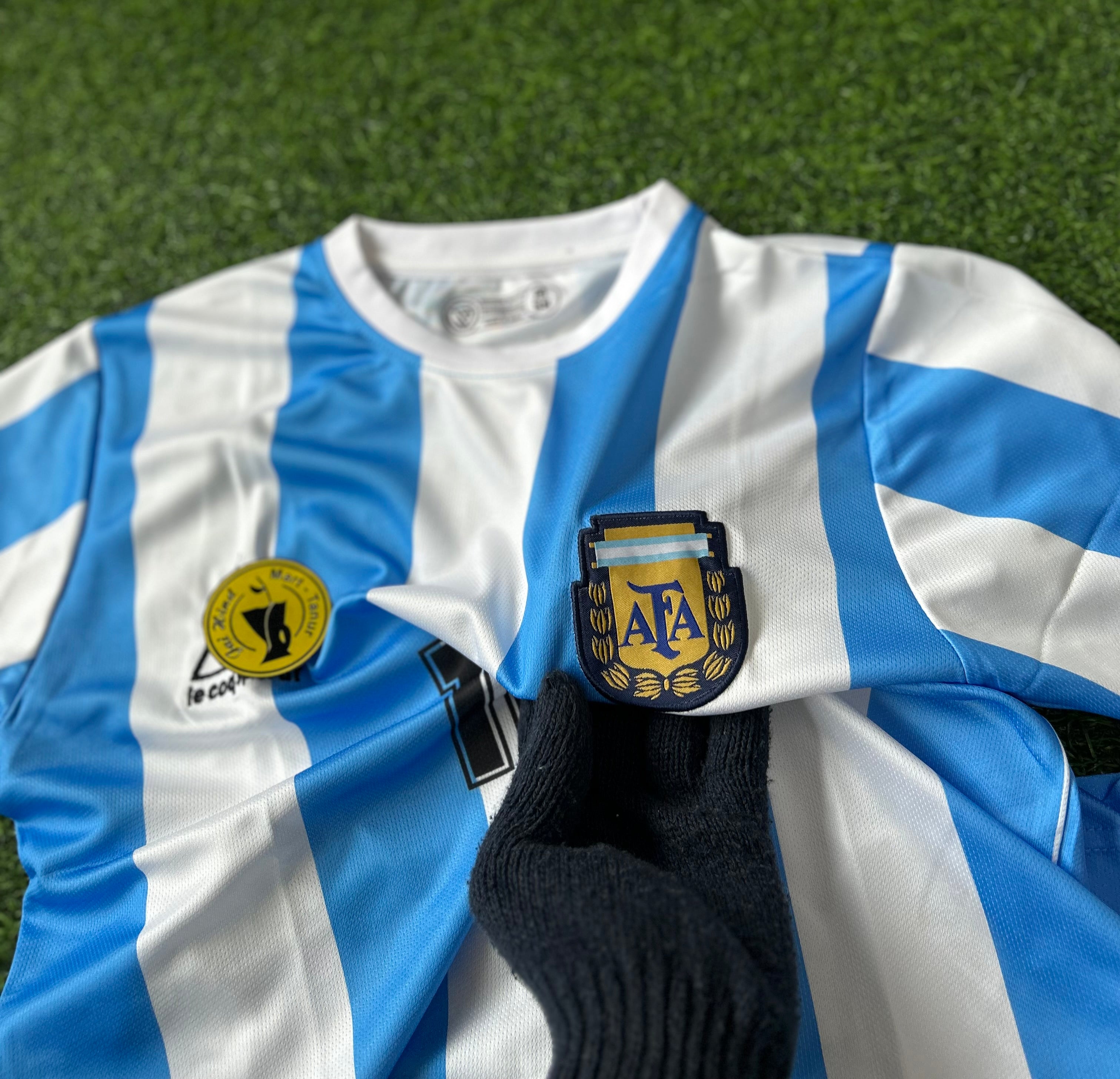 ARGENTINA 1986 HOME KIT, HALF SLEEVE EMBROIDERY